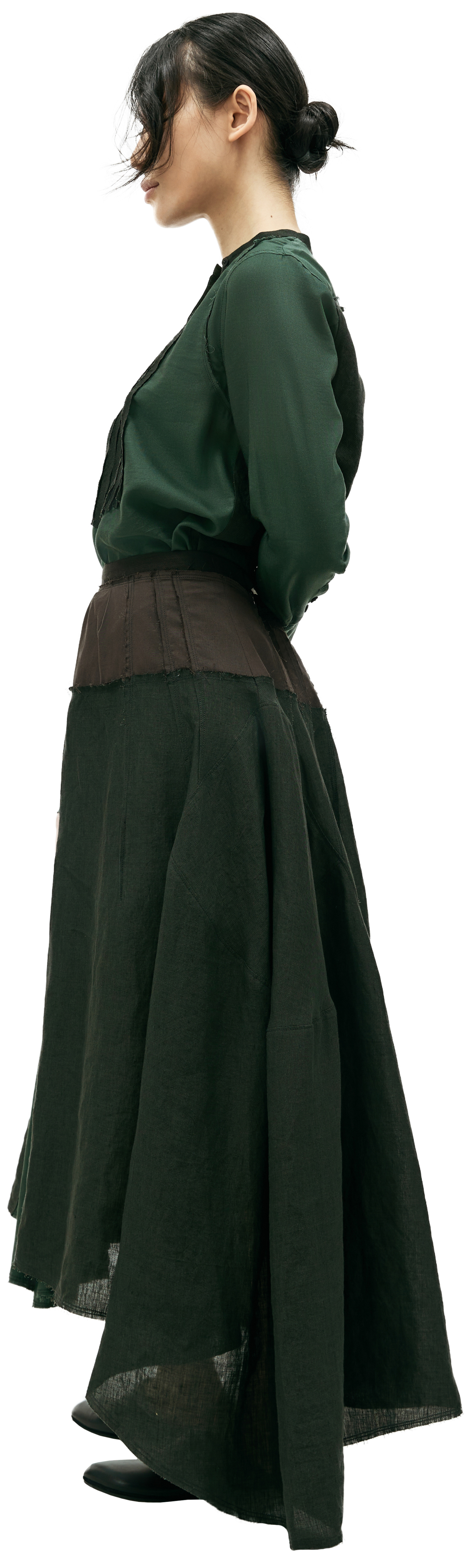 Ziggy Chen Linen asymmetric skirt