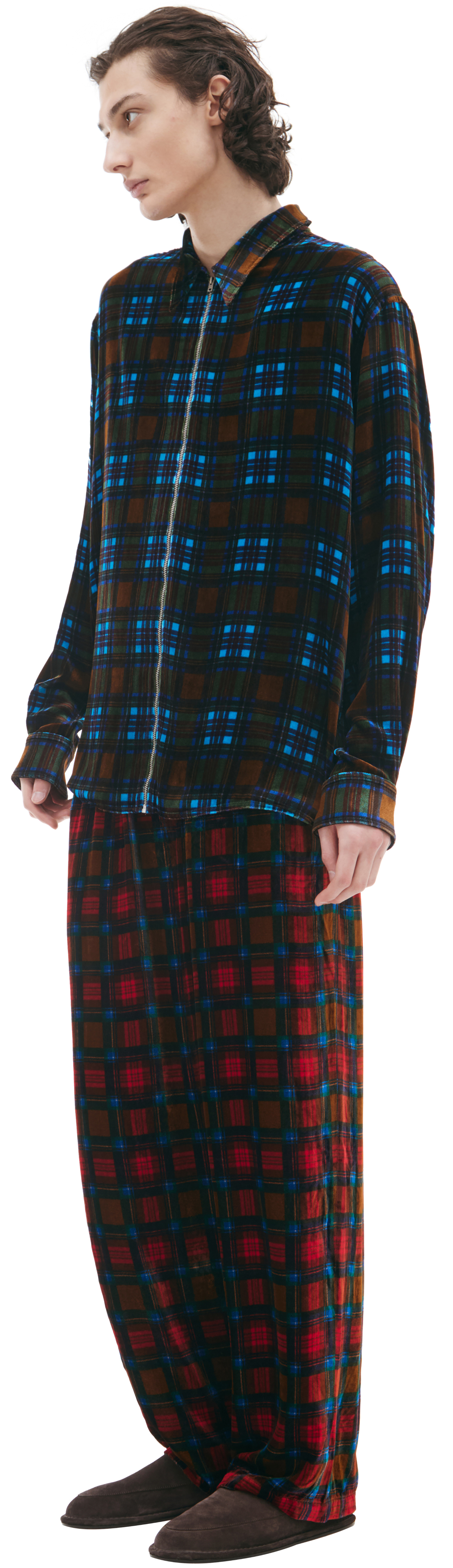 Acne Studios Zippered plaid shirt