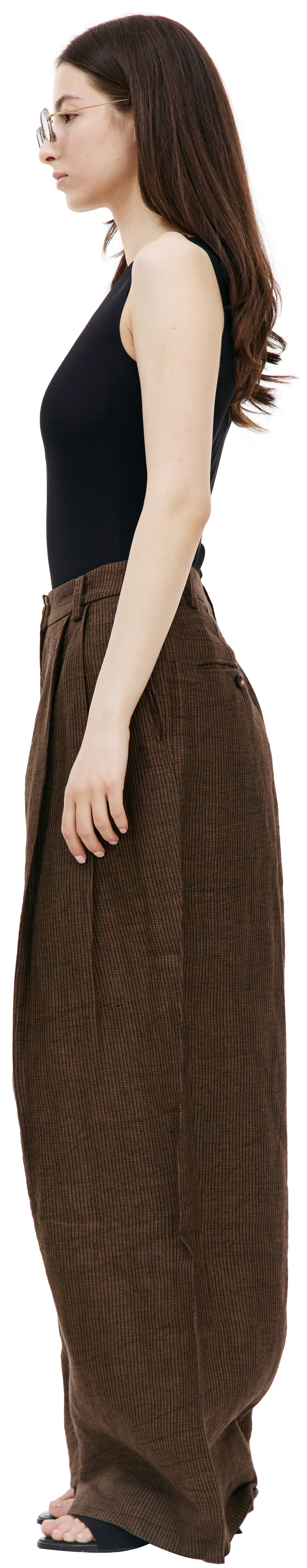 Ziggy Chen Wide leg linen trousers