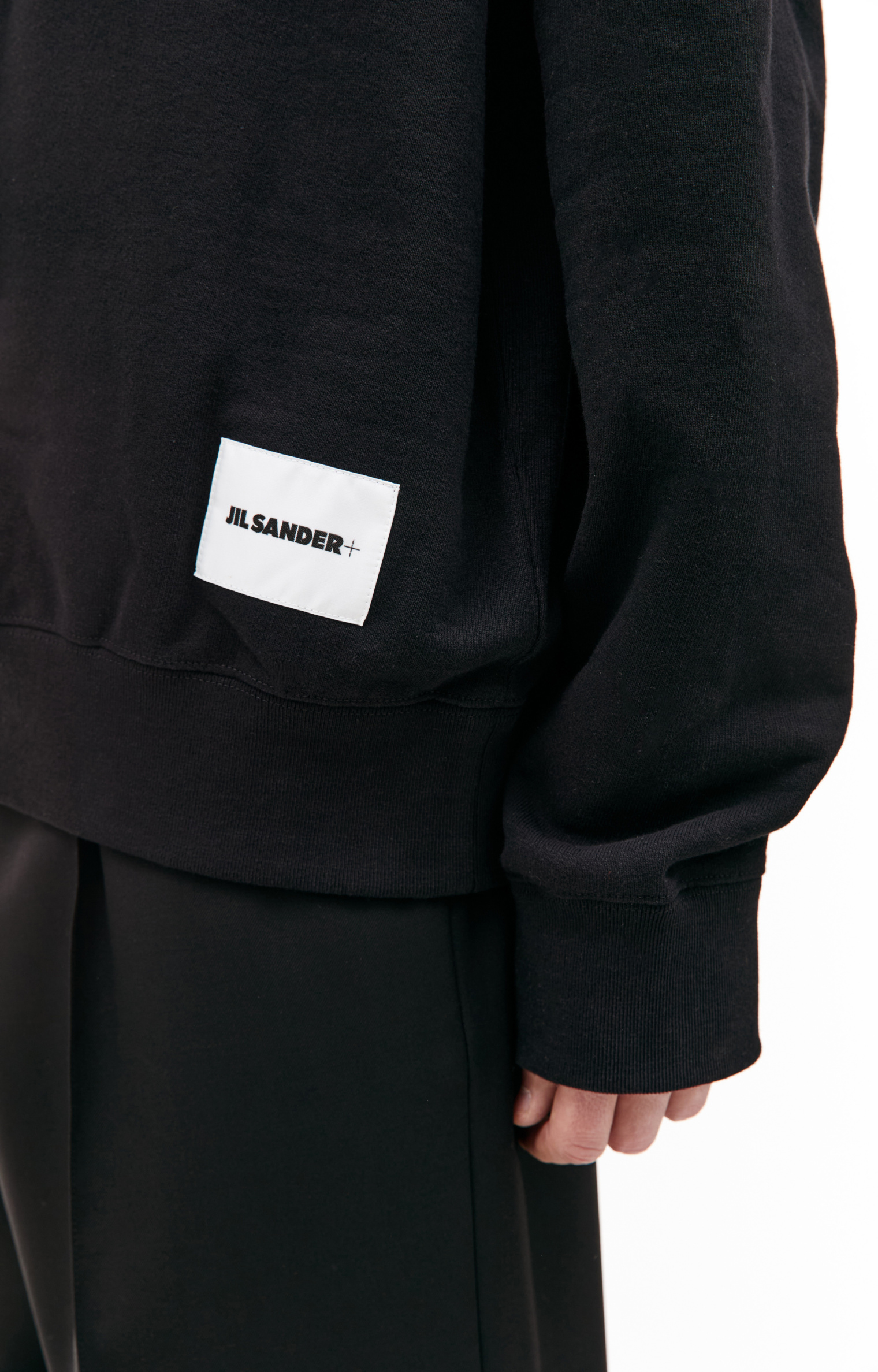 Jil Sander Black patch sweatshirt