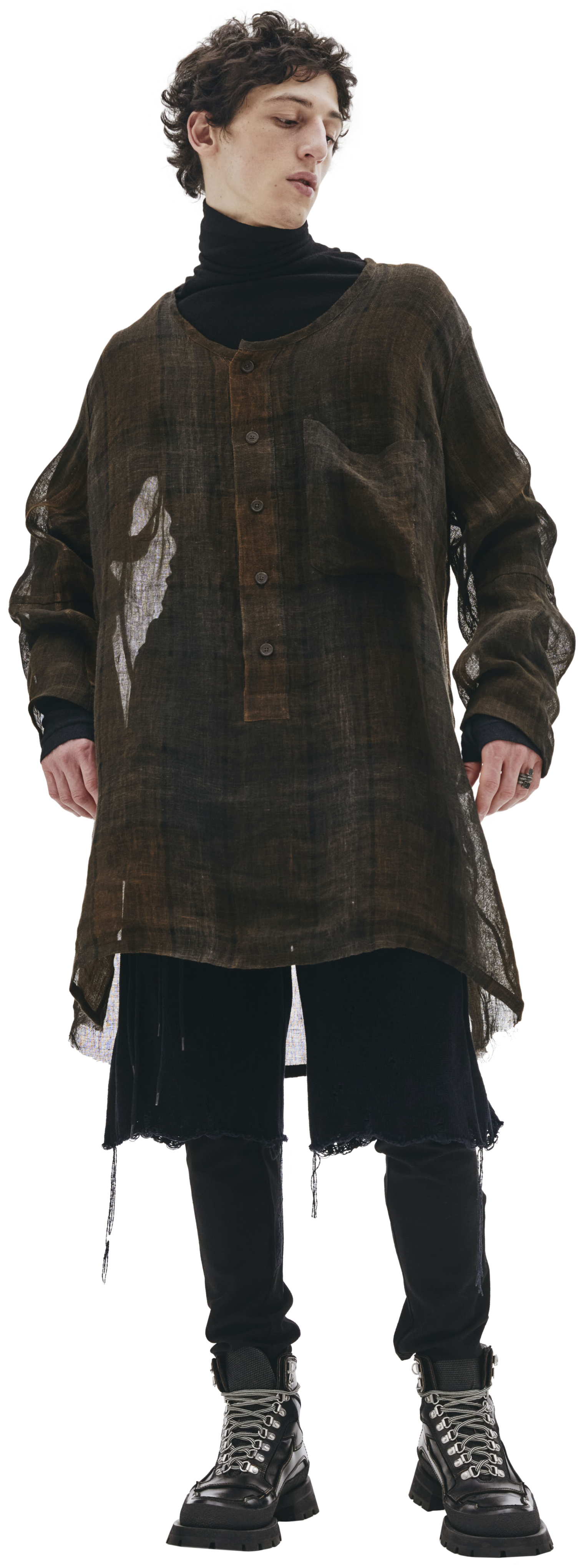 Ann Demeulemeester Рубашка из тонкого льна