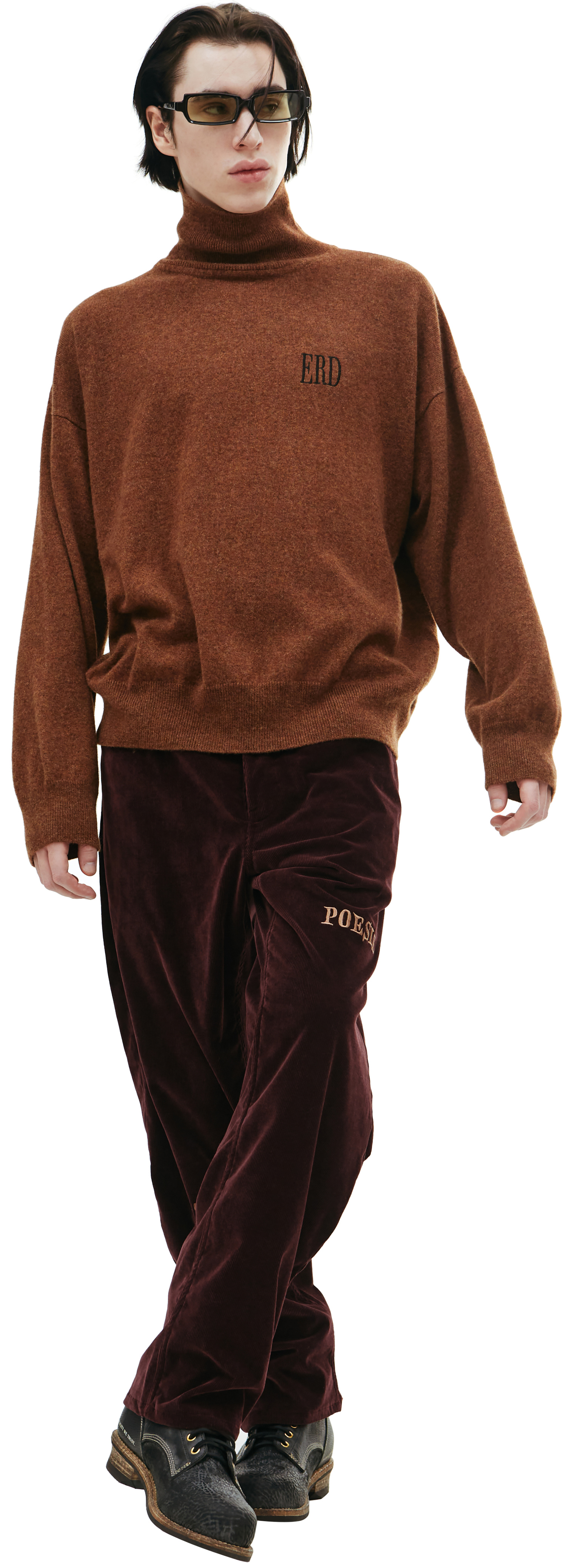 Enfants Riches Deprimes Brown cashmere turtleneck