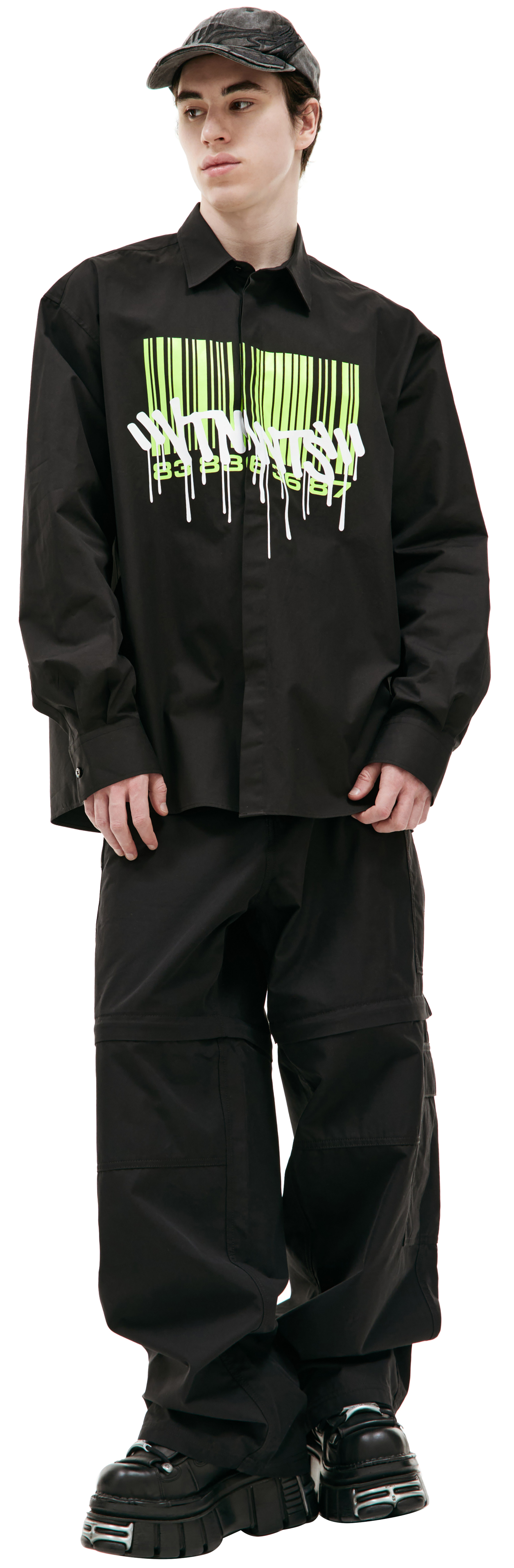 VTMNTS Barcode printed shirt