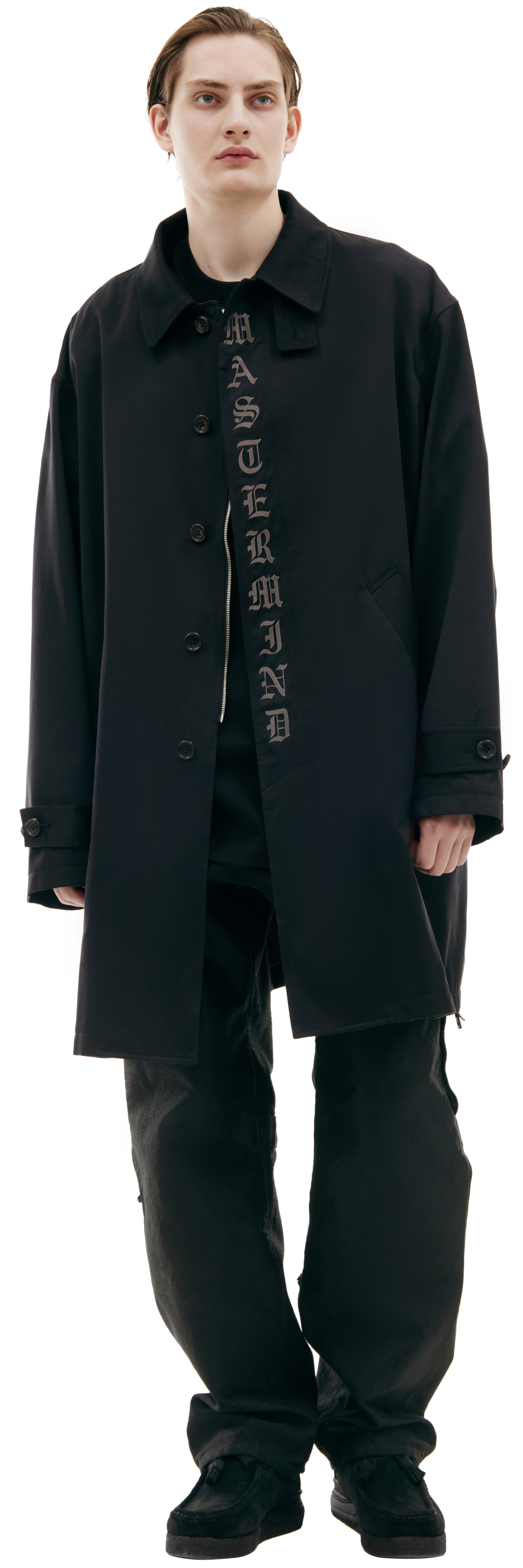 Mastermind WORLD Single-breasted logo trench coat