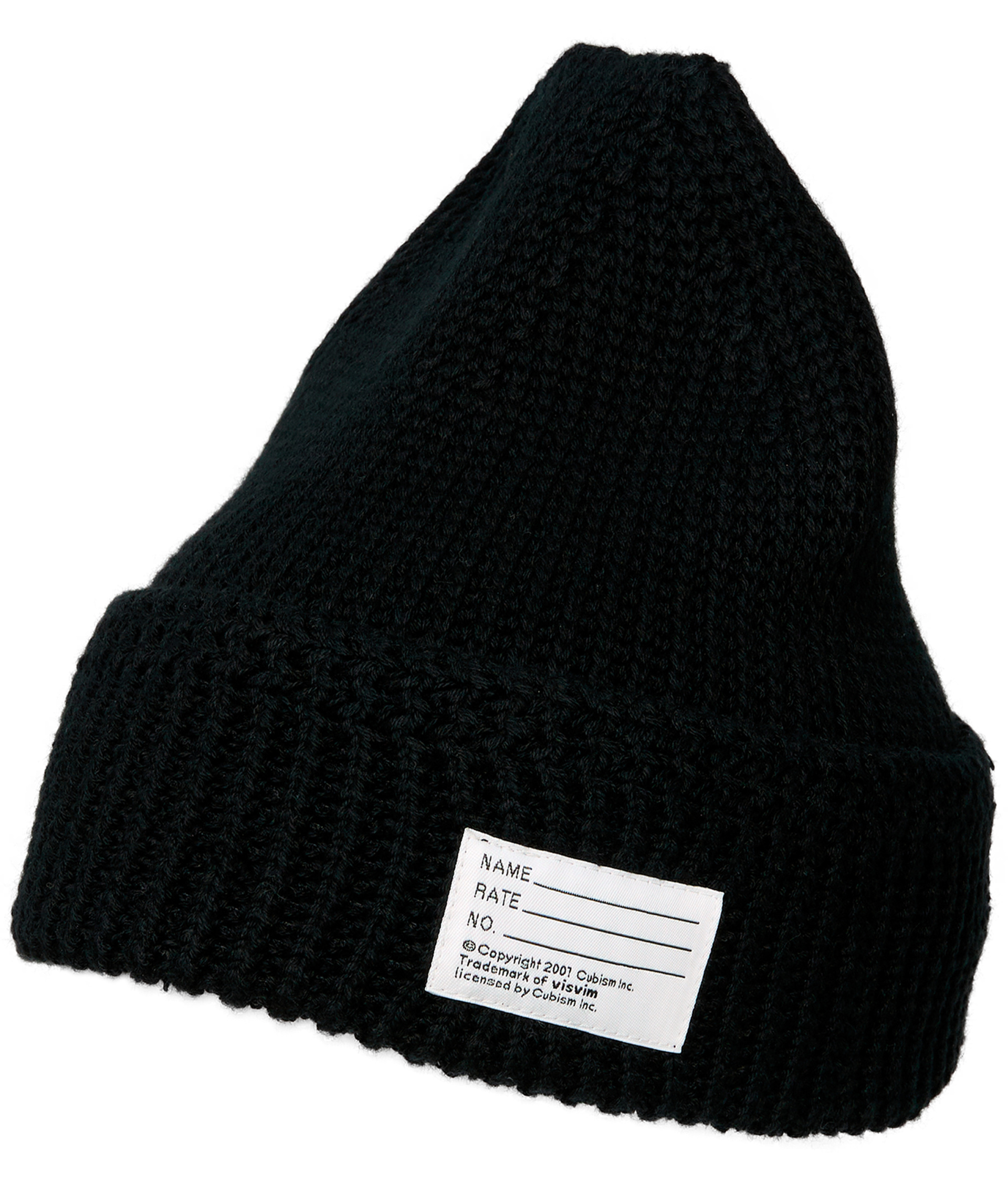 visvim Black cotton beanie