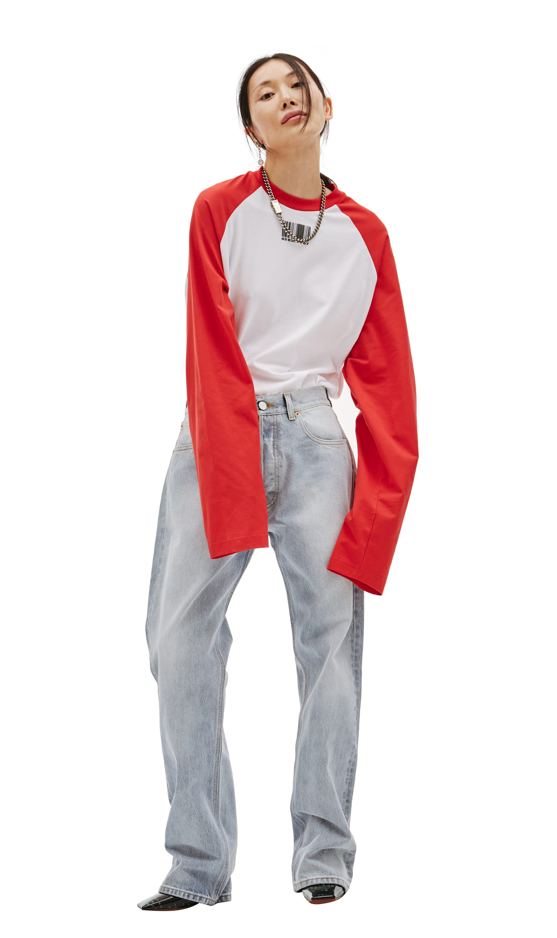 VTMNTS Barcode oversized longsleeve t-shirt