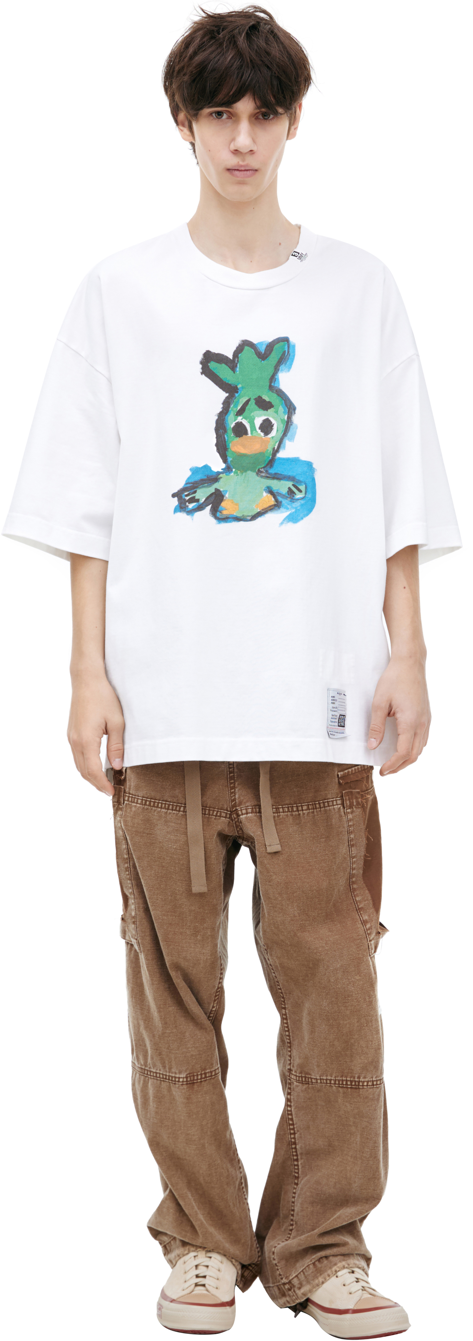 Maison Mihara Yasuhiro White print T-shirt