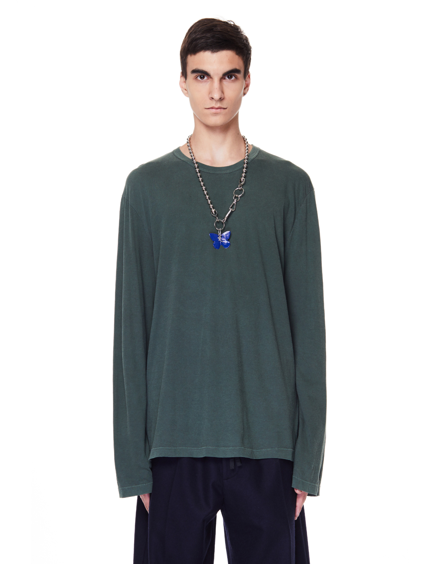 James Perse Green Cotton L/S T-Shirt