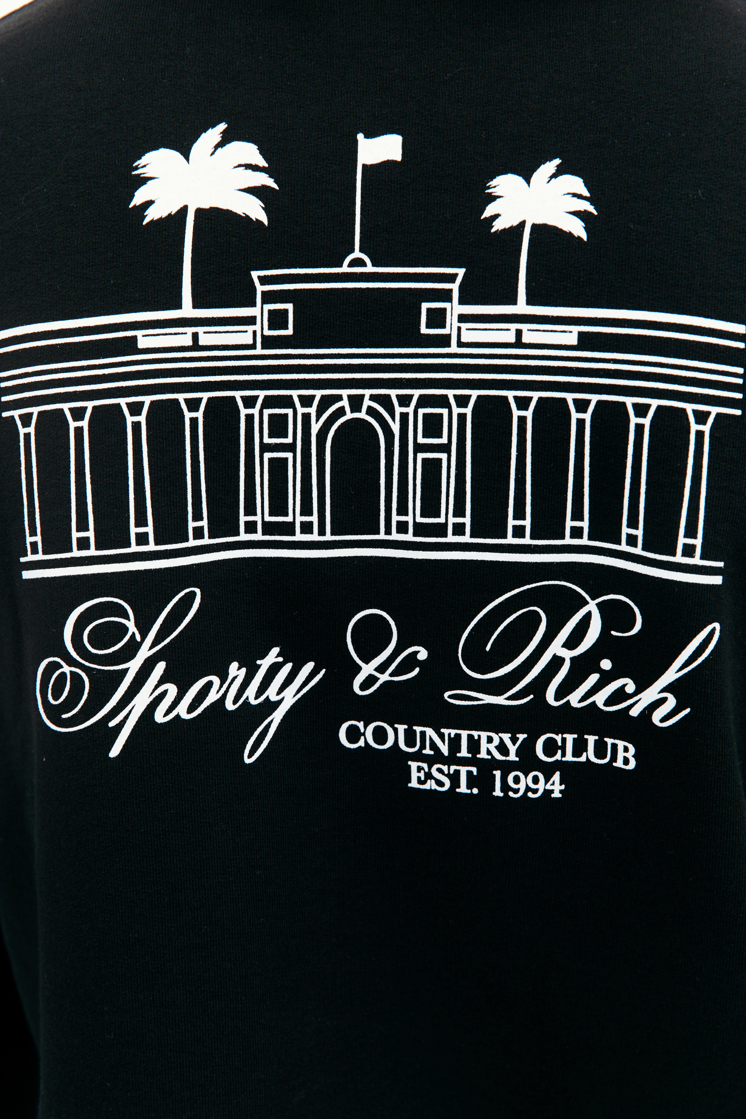 SPORTY & RICH Черный свитшот с принтом \'Country Club\'