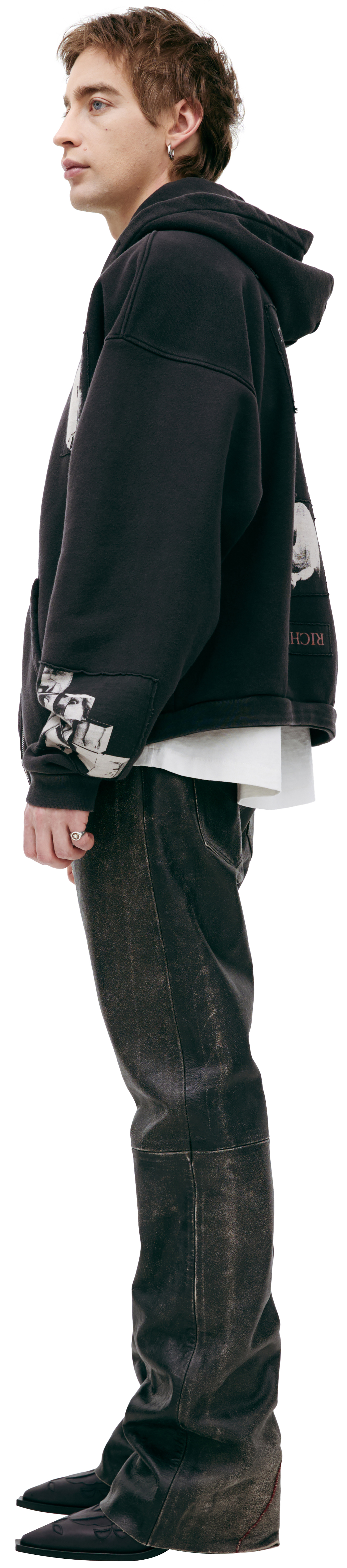 Enfants Riches Déprimés Black hoodie with patches