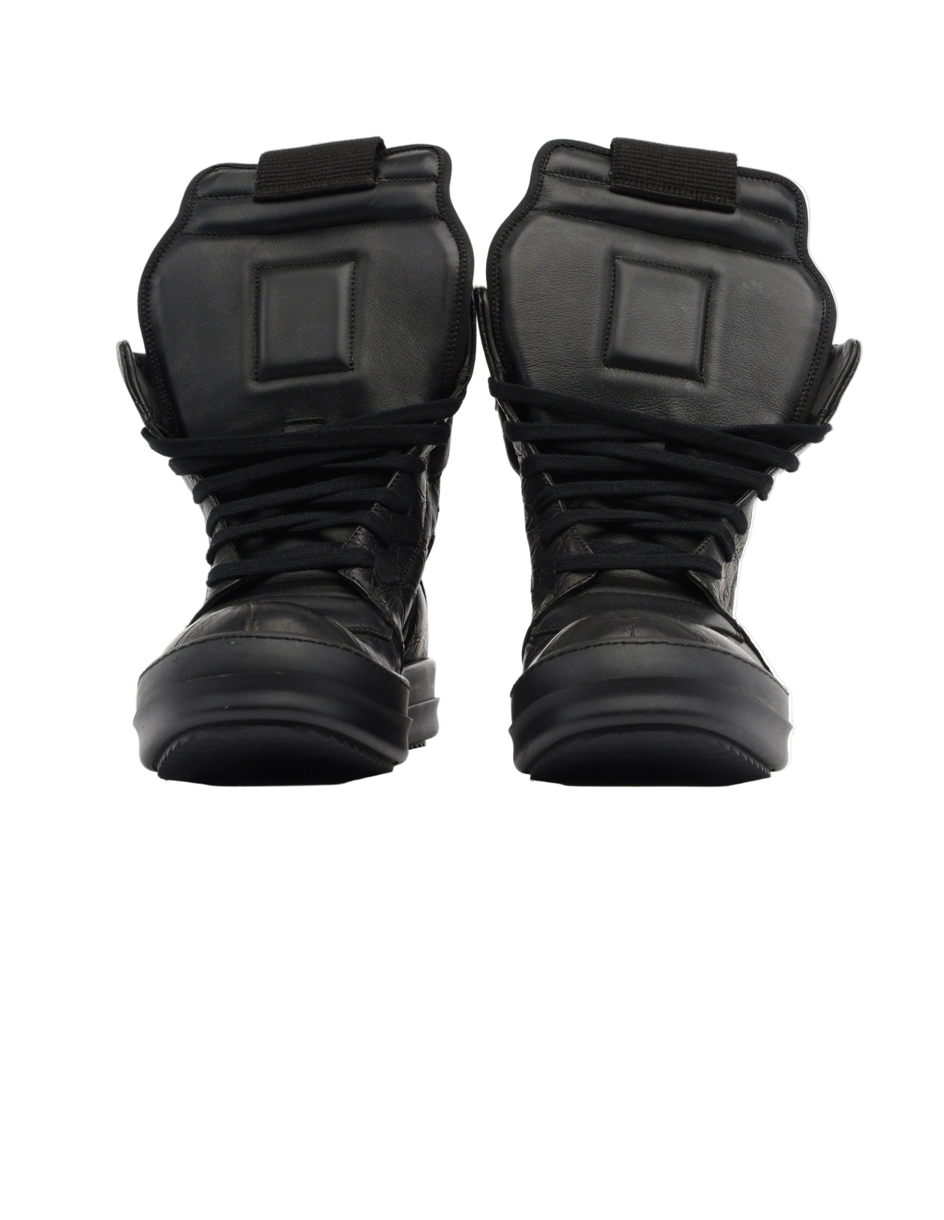 Rick Owens Geobasket Padded Zip-Fastening High-Top Sneakers