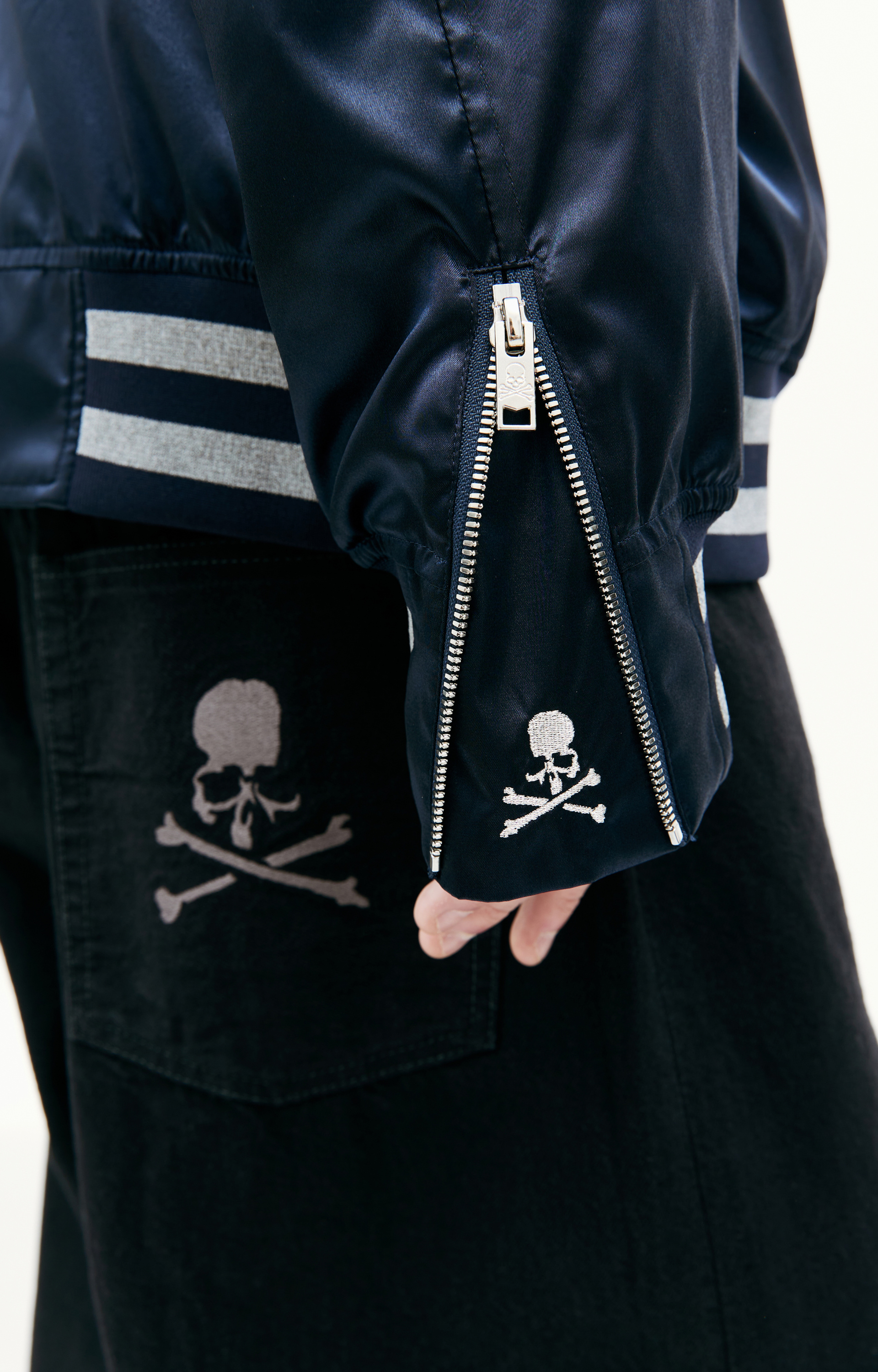 Mastermind WORLD Varsity logo-embroidered bomber jacket