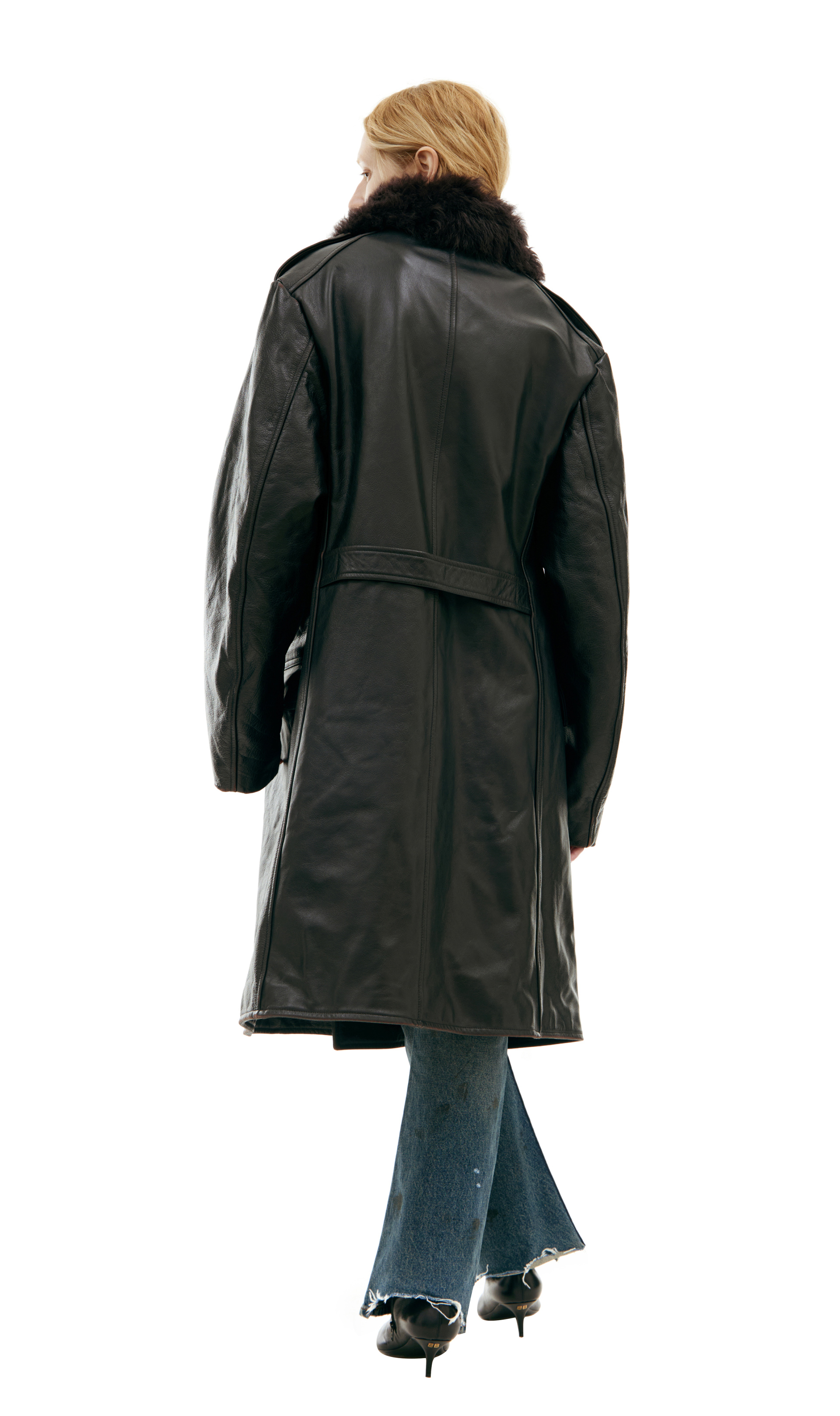 Enfants Riches Déprimés Double-breasted leather coat