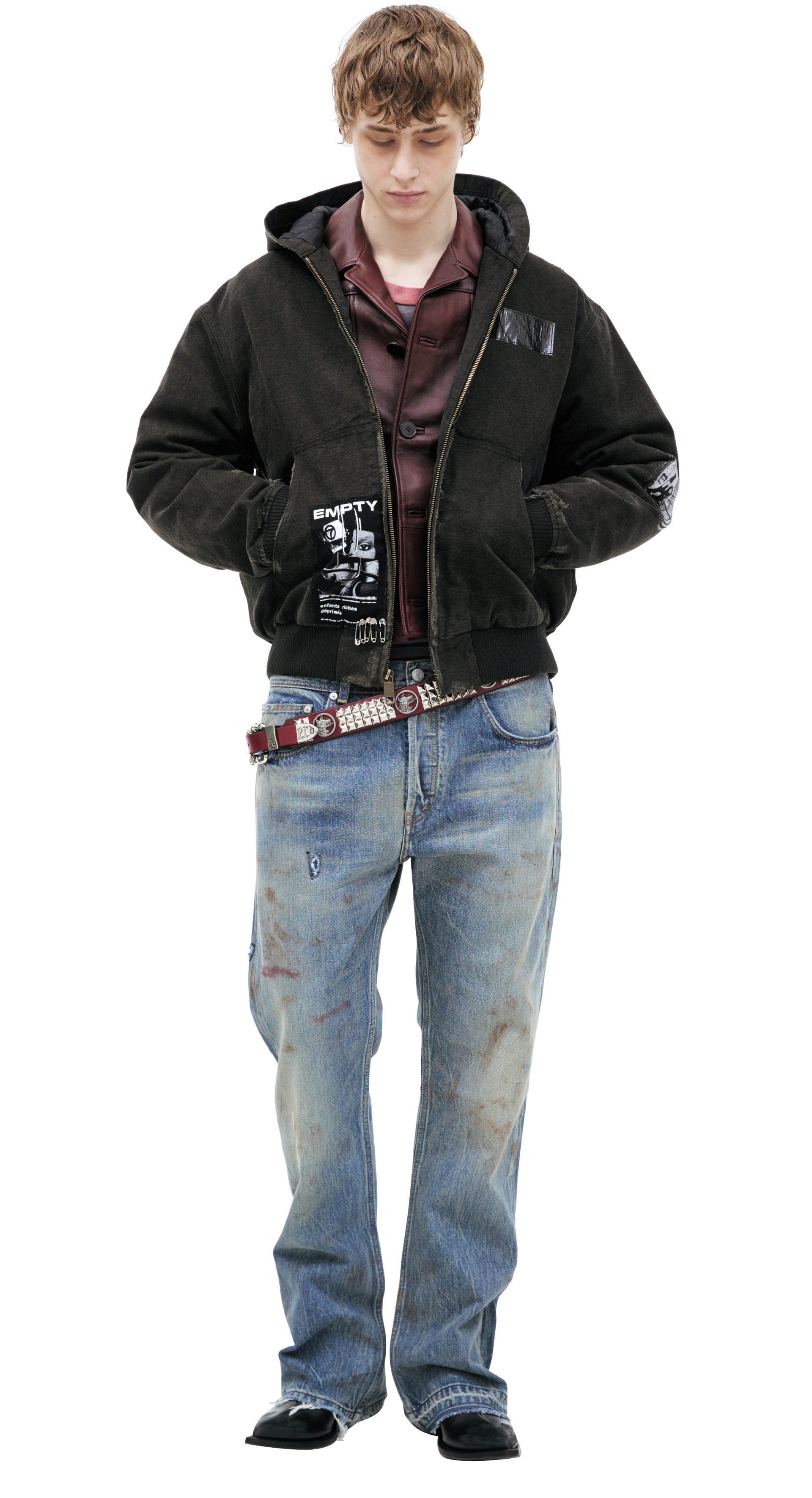 Enfants Riches Déprimés Denim jacket with patch