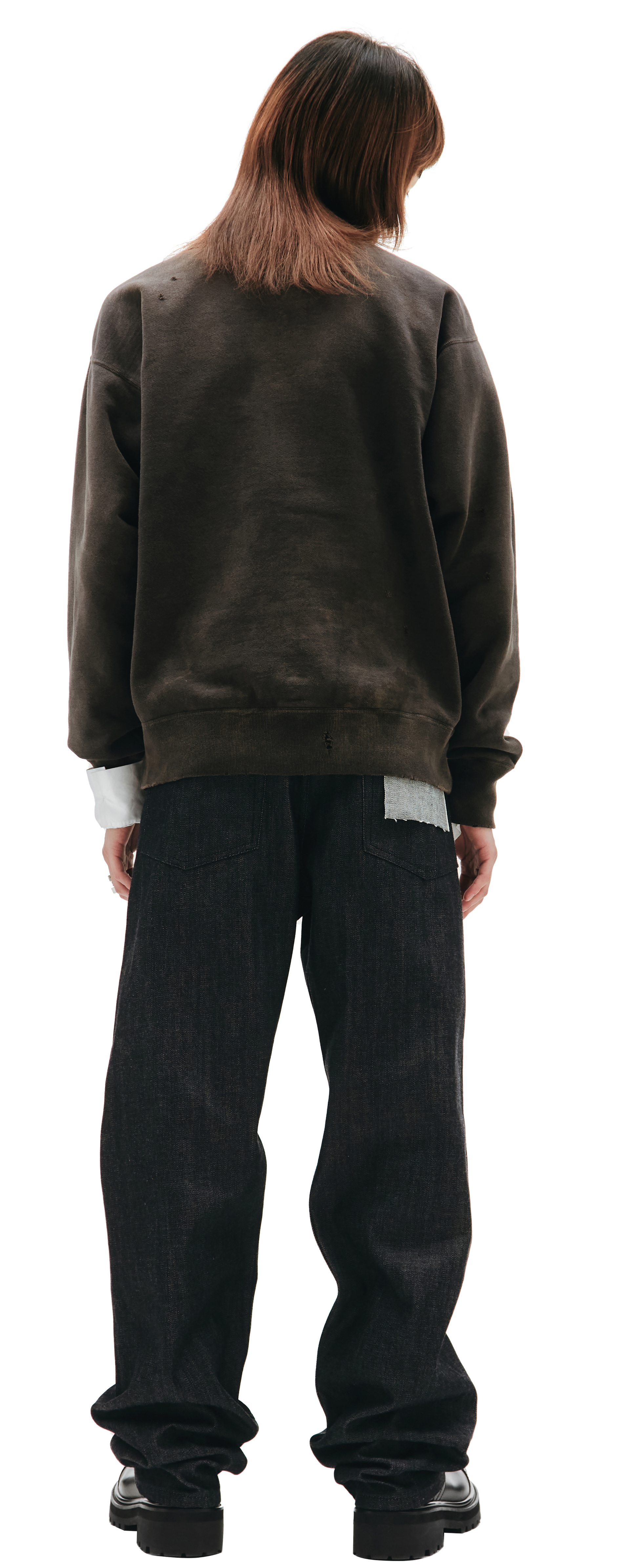 Saint Michael Cracked Planet Printed Sweatshirt