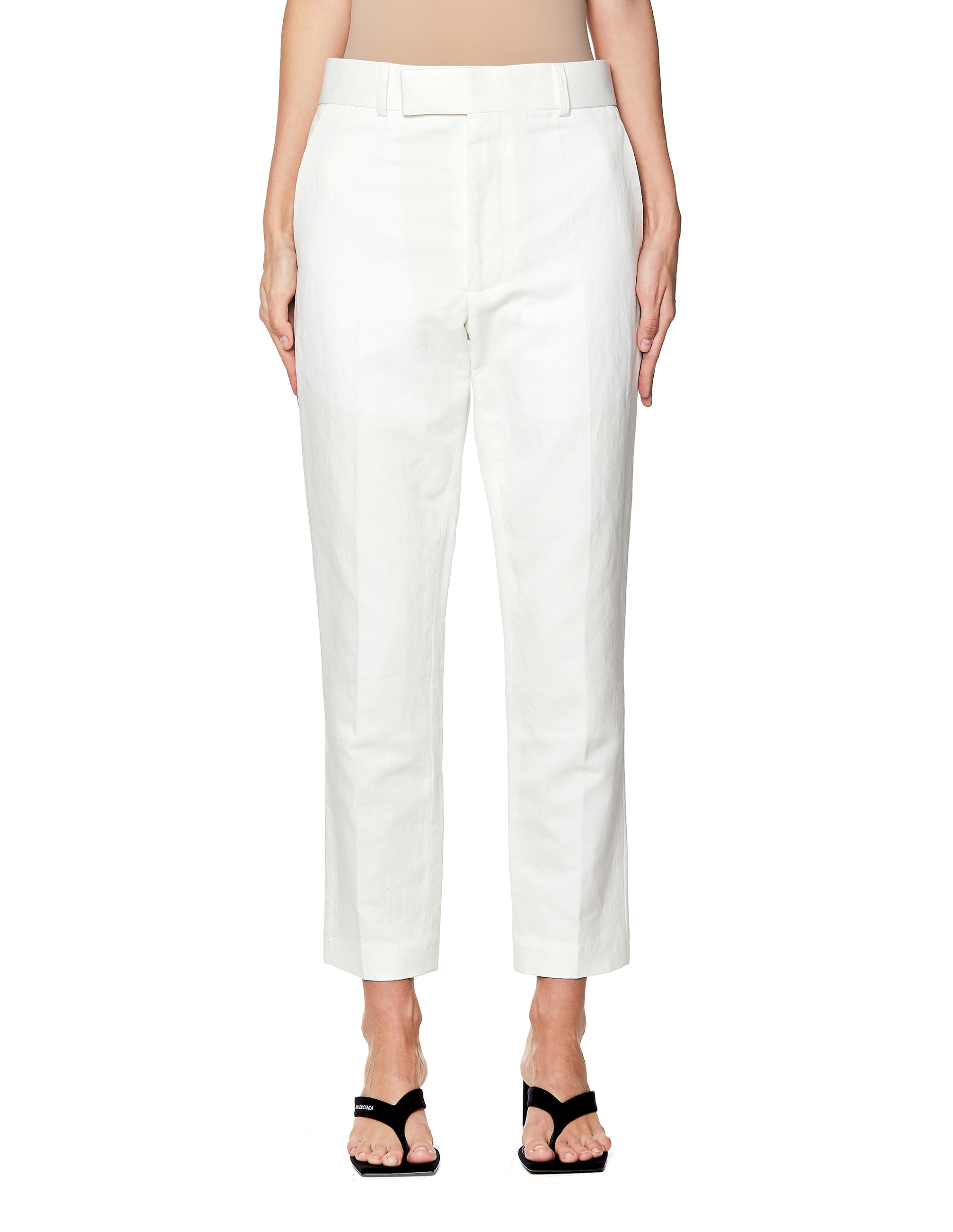 Haider Ackermann White Cotton Trousers