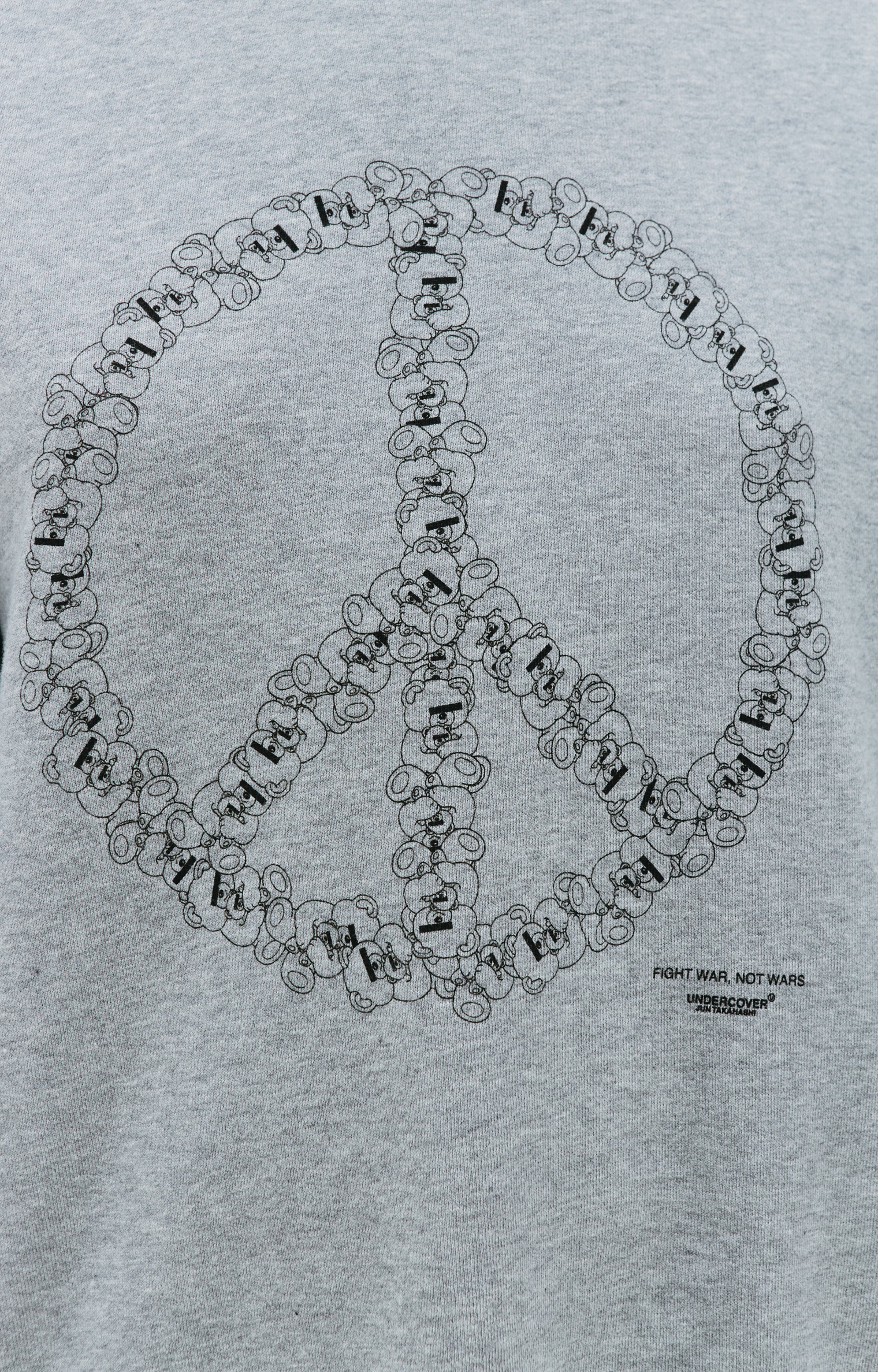 Undercover Peace Sign Sweatshirt in Grey