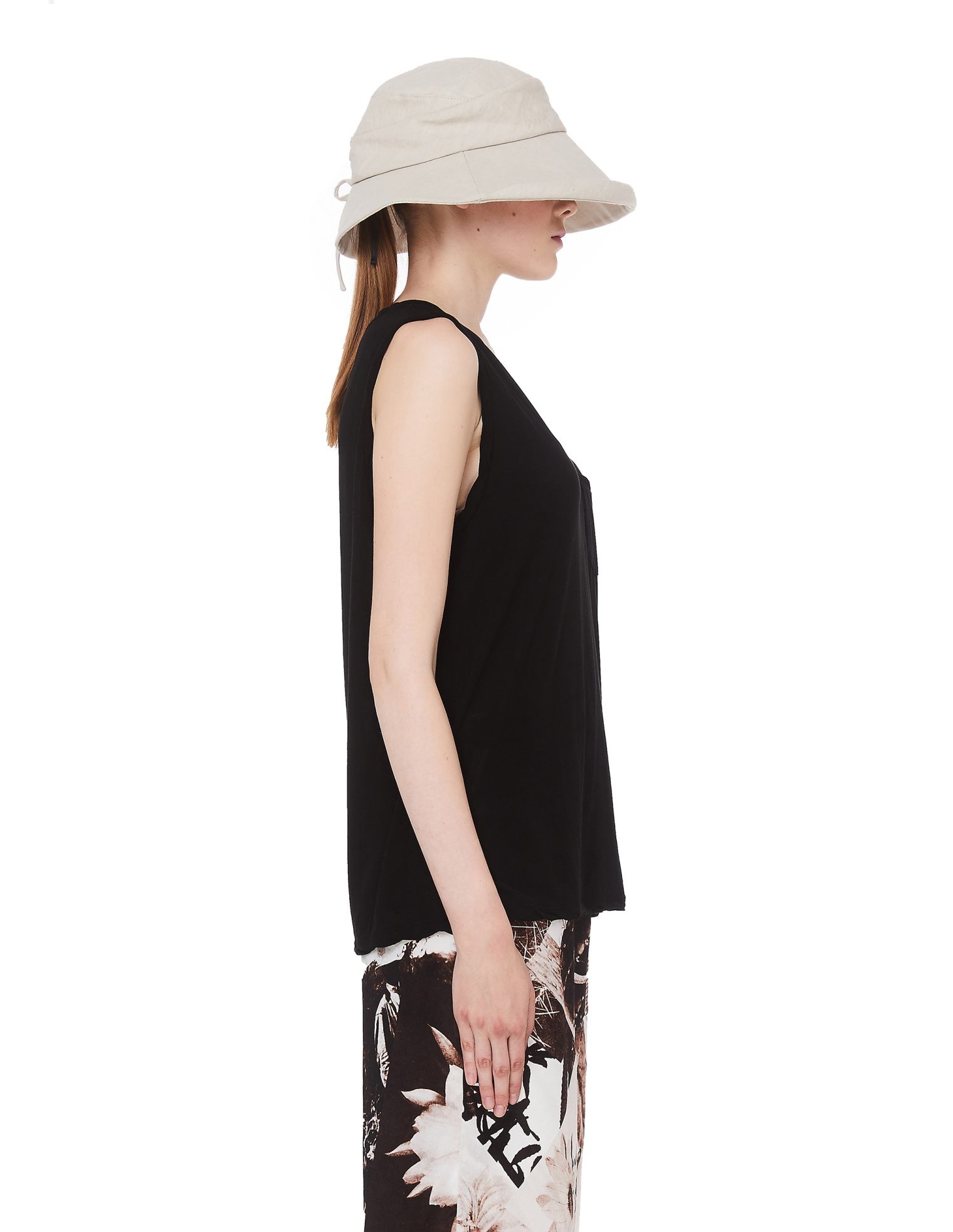 James Perse Black Cotton Tank Top