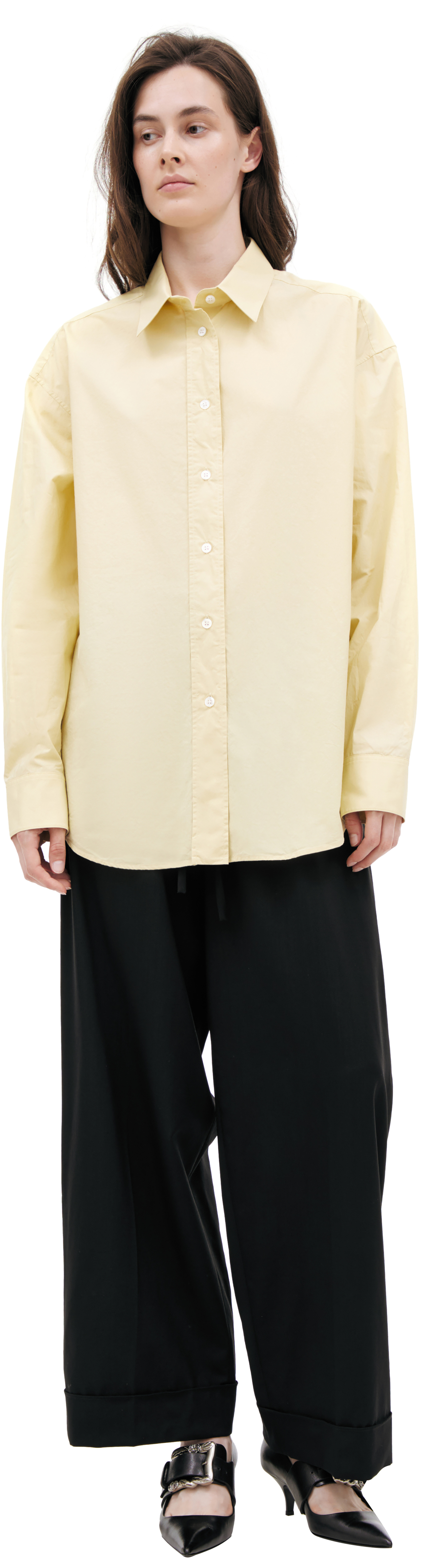 The Row Yellow cotton shirt