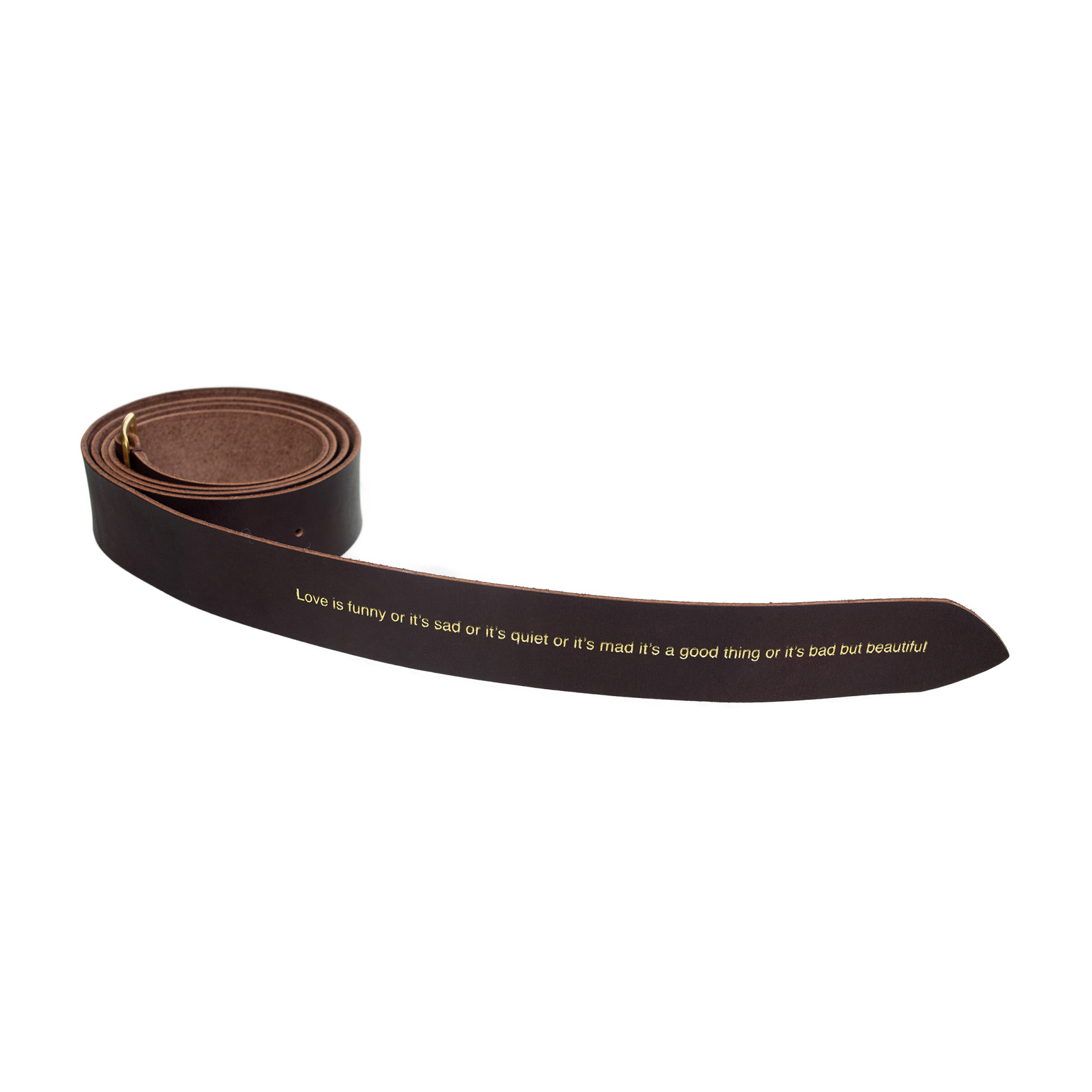 Undercover Dark brown leather belt