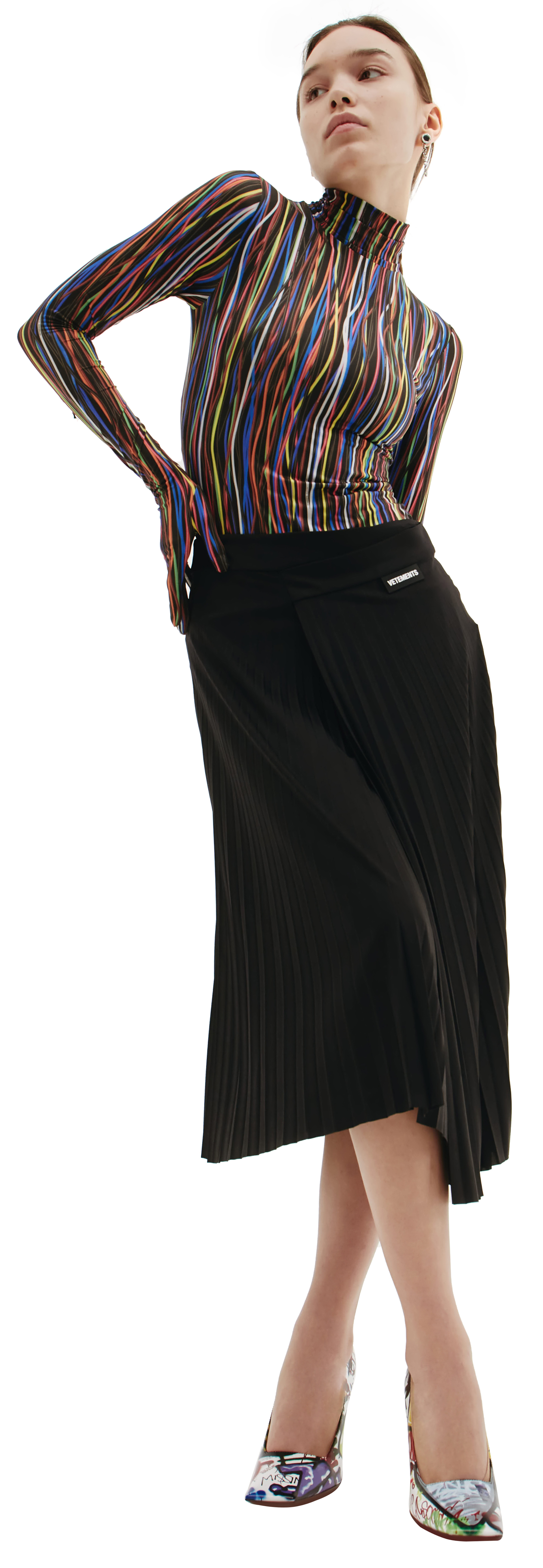 VETEMENTS Black Plated skirt
