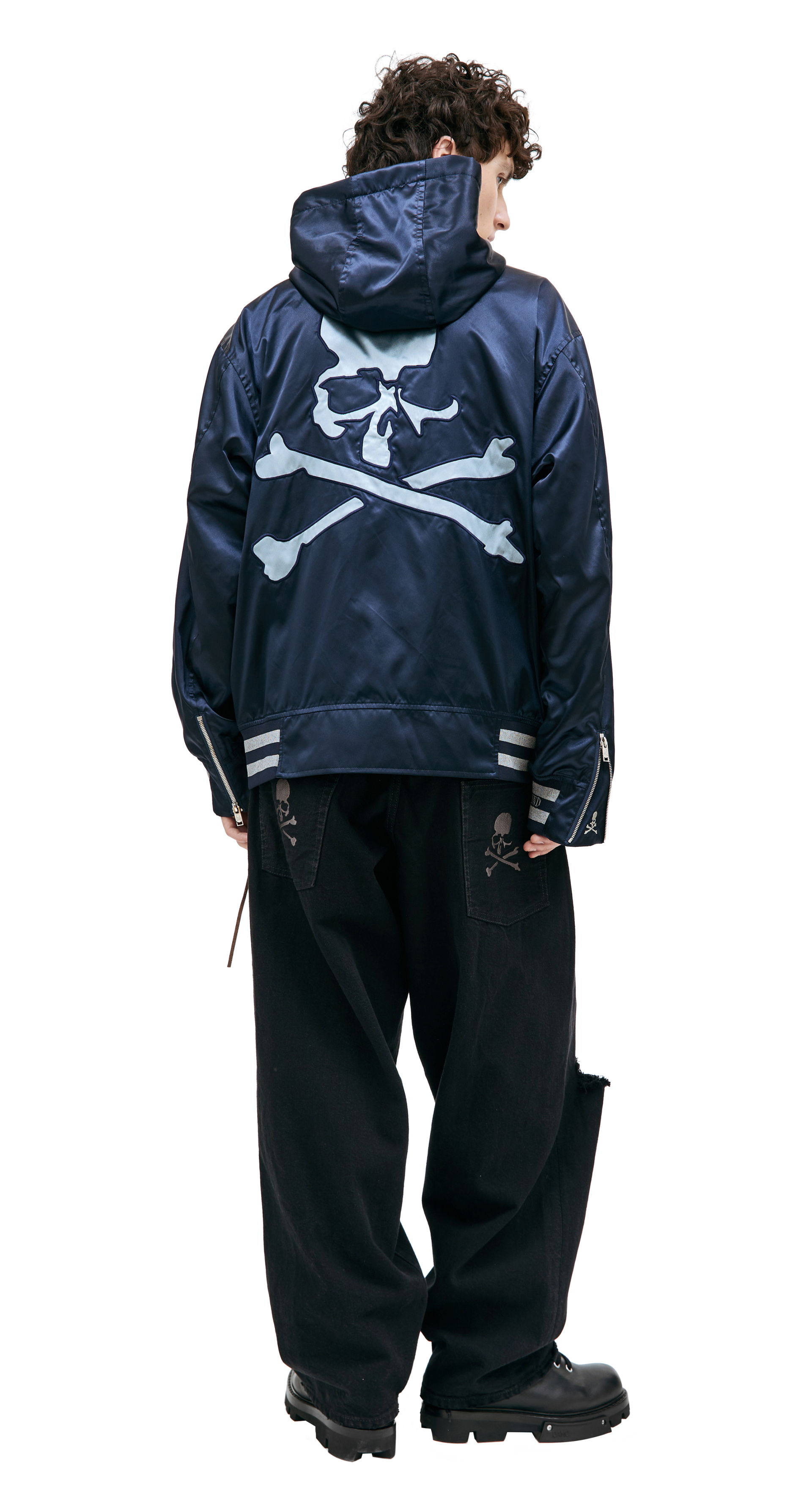 Mastermind WORLD Varsity logo-embroidered bomber jacket