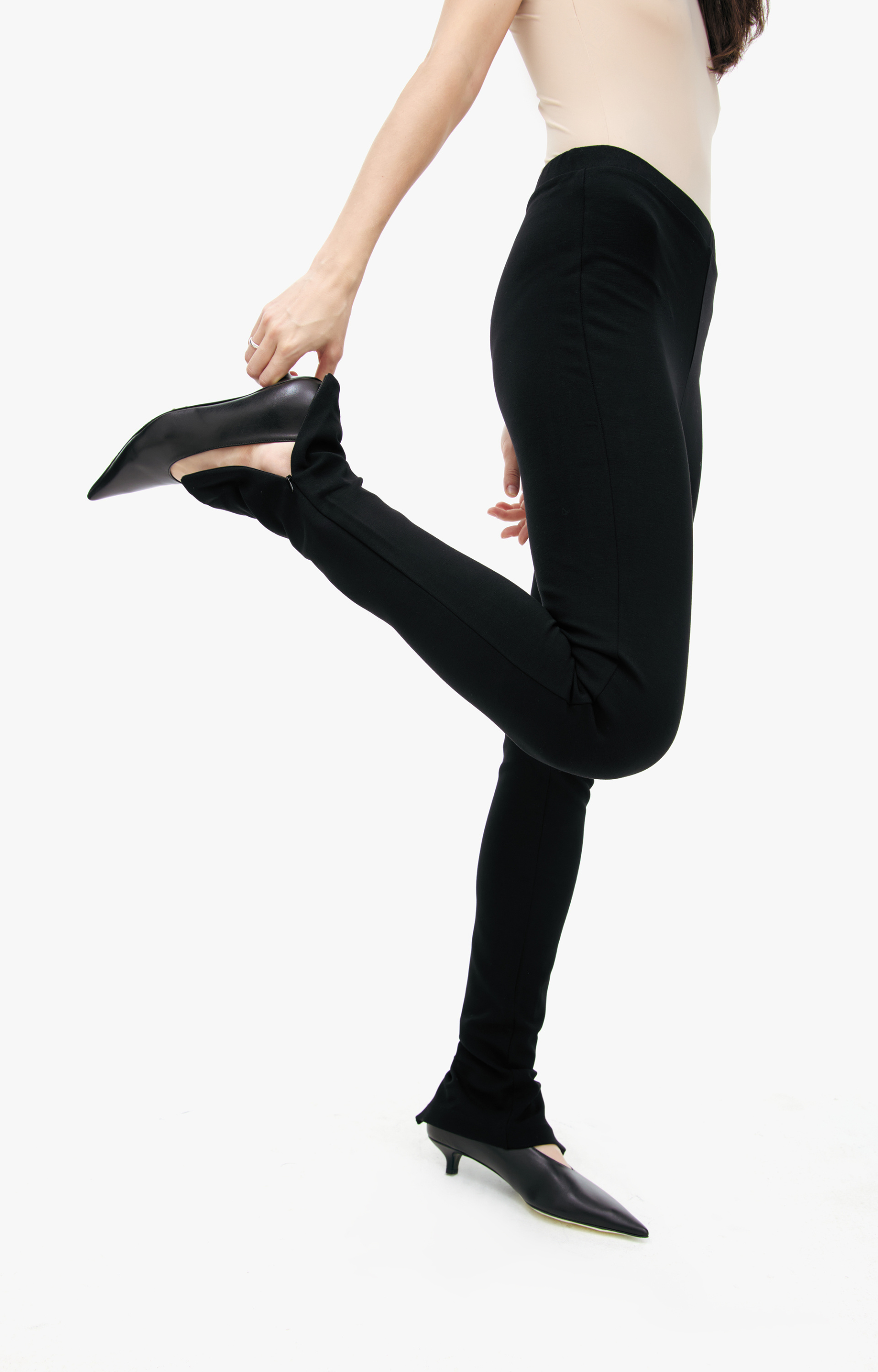 TOTEME Black zipper leggings