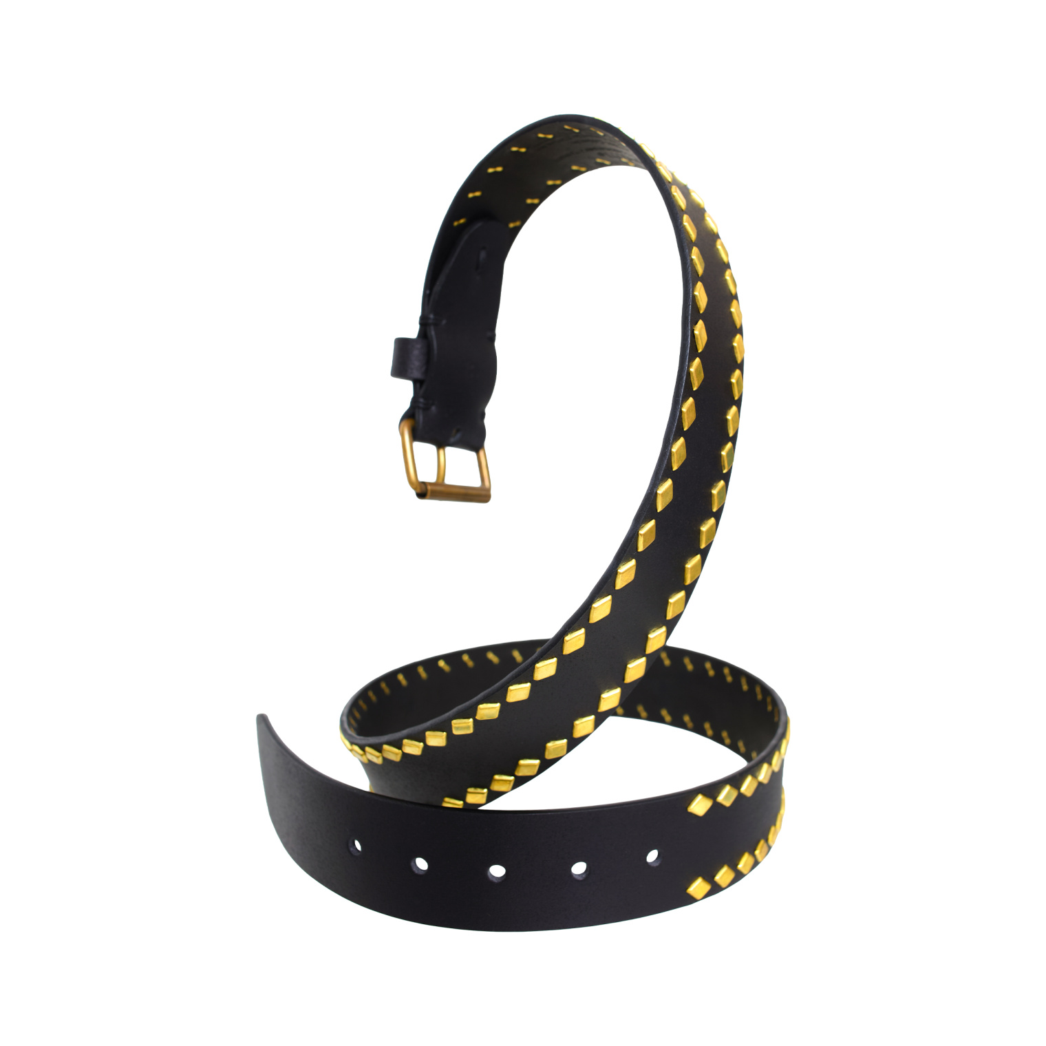 visvim Studs leather belt