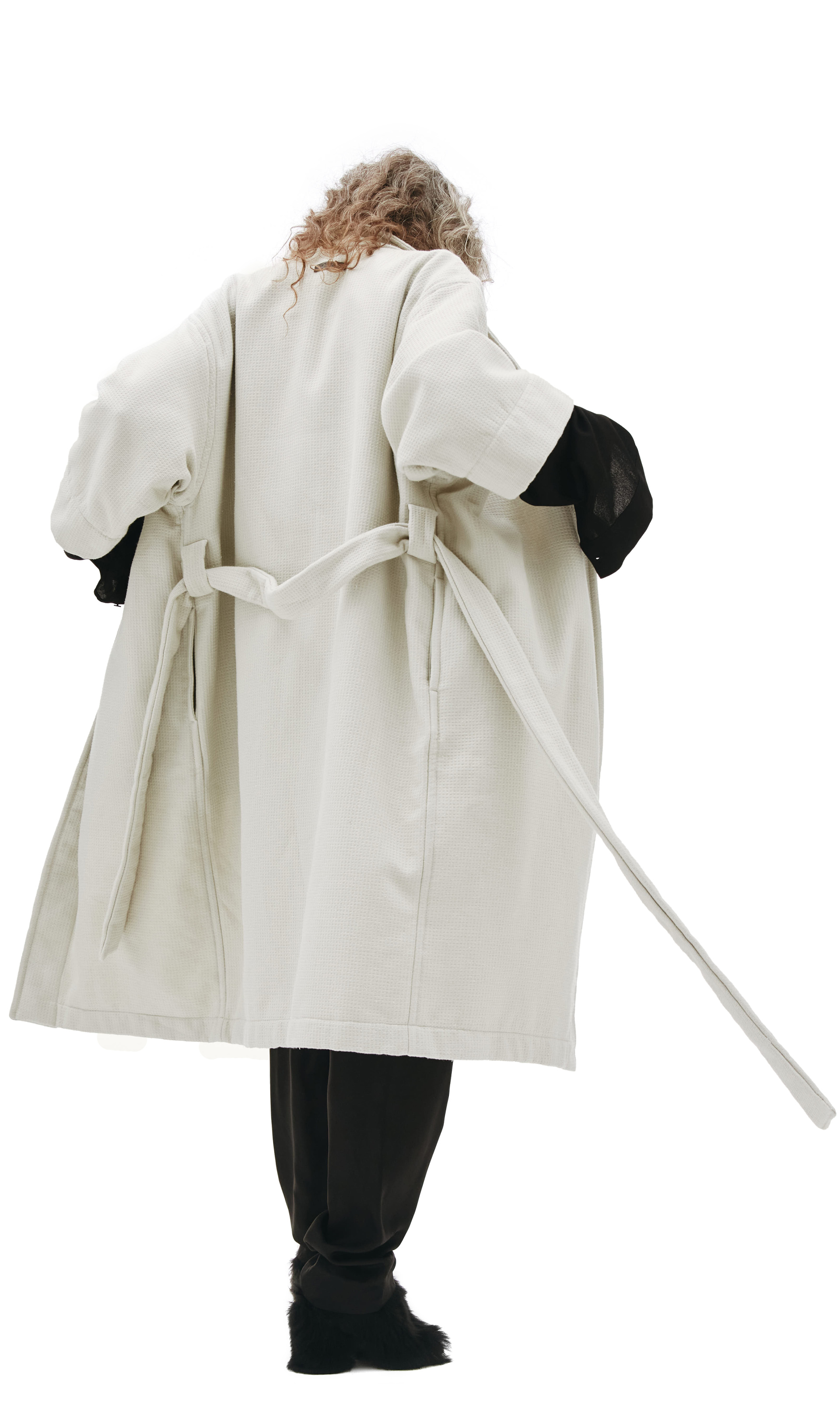 Fear of God Waffle Cotton Robe in beige