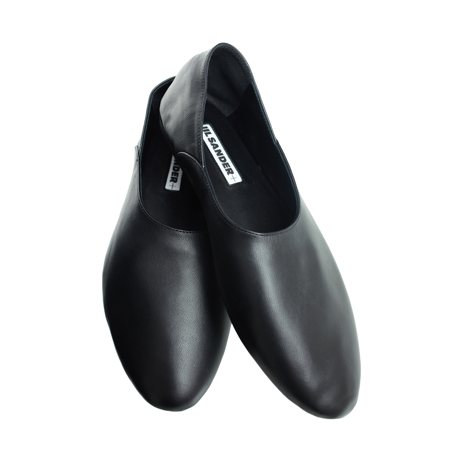 Jil Sander Black leather slippers