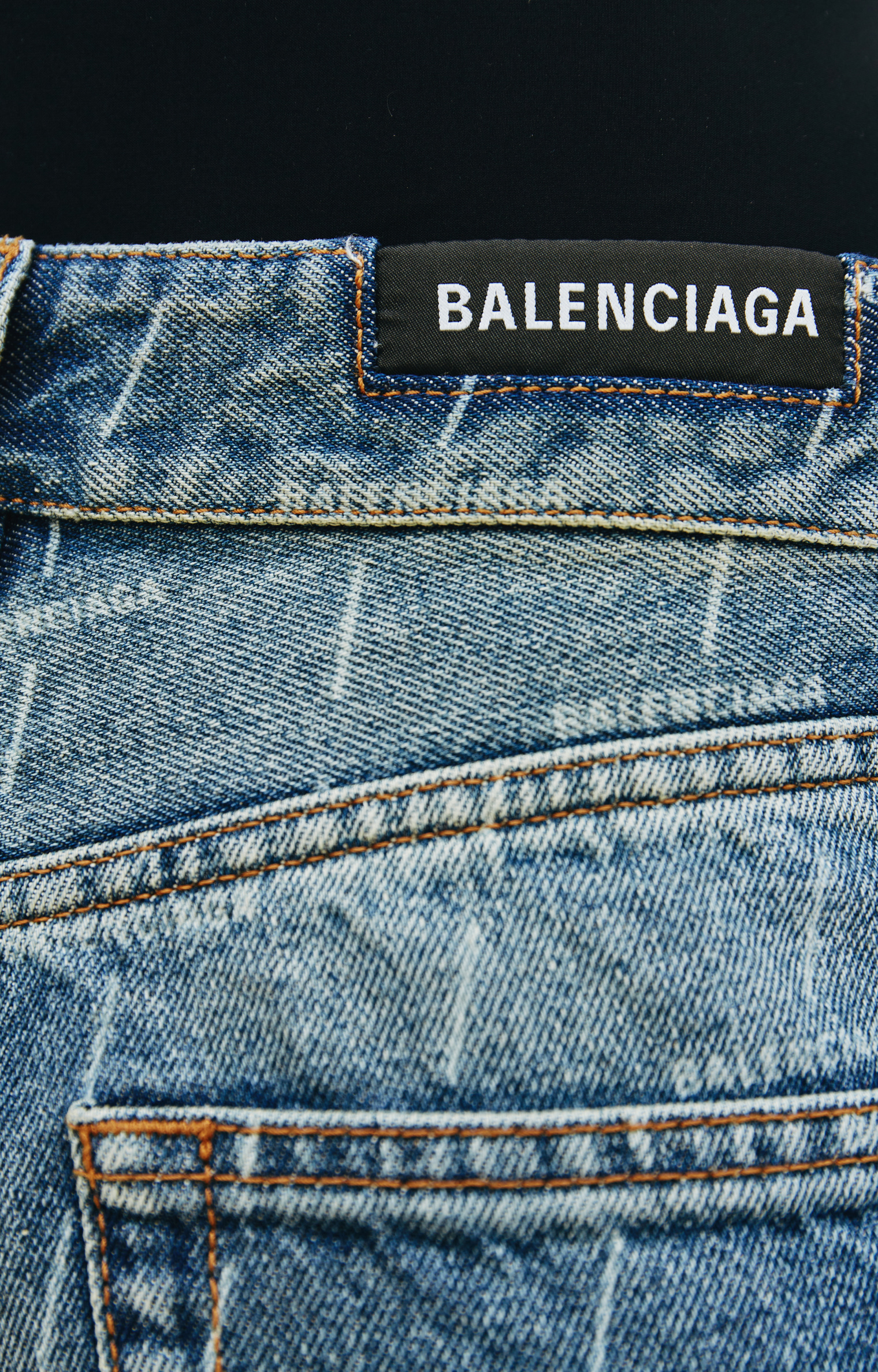 Balenciaga Jeans Printed All Over Logo