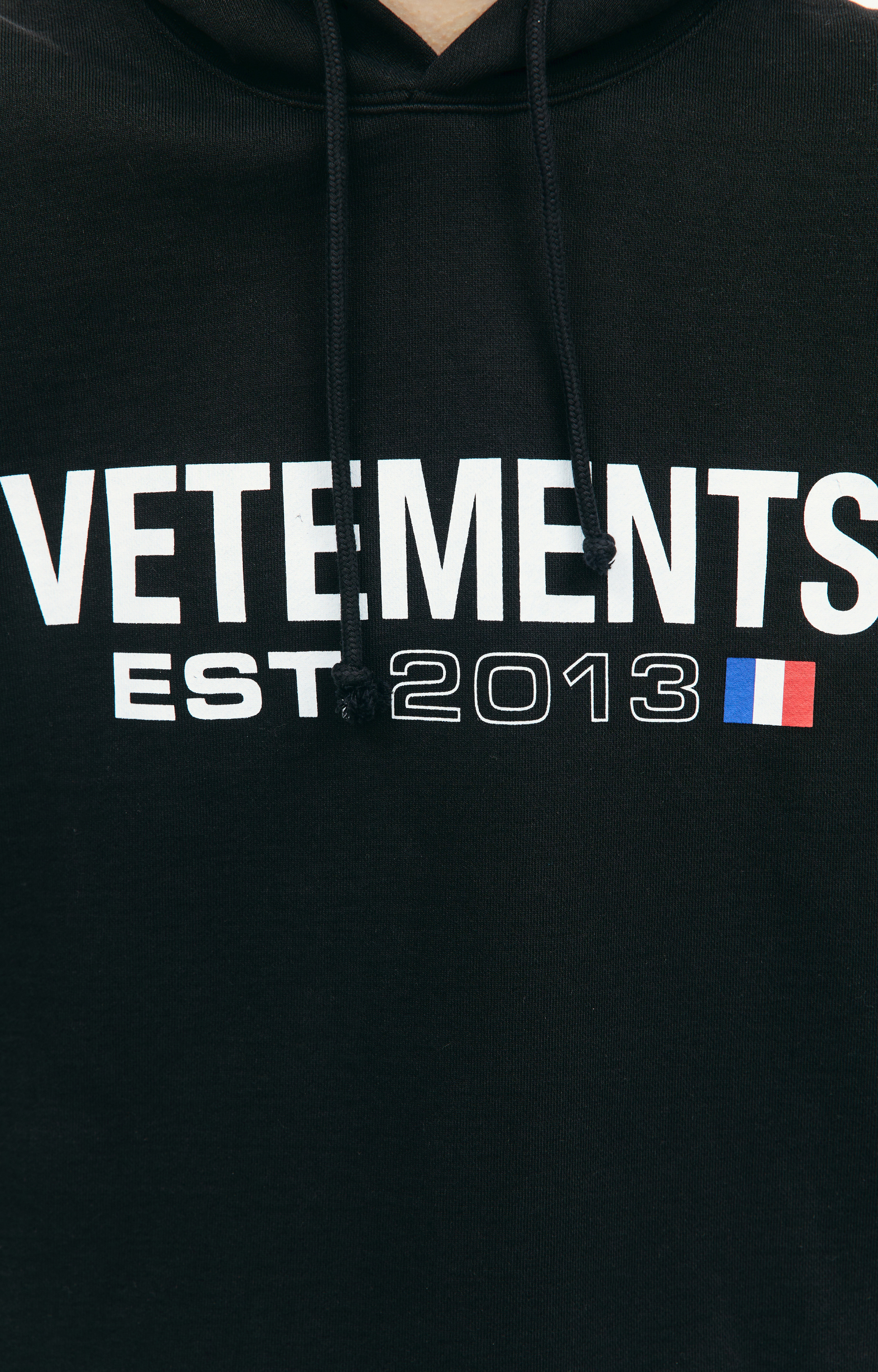 VETEMENTS Black printed hoodie