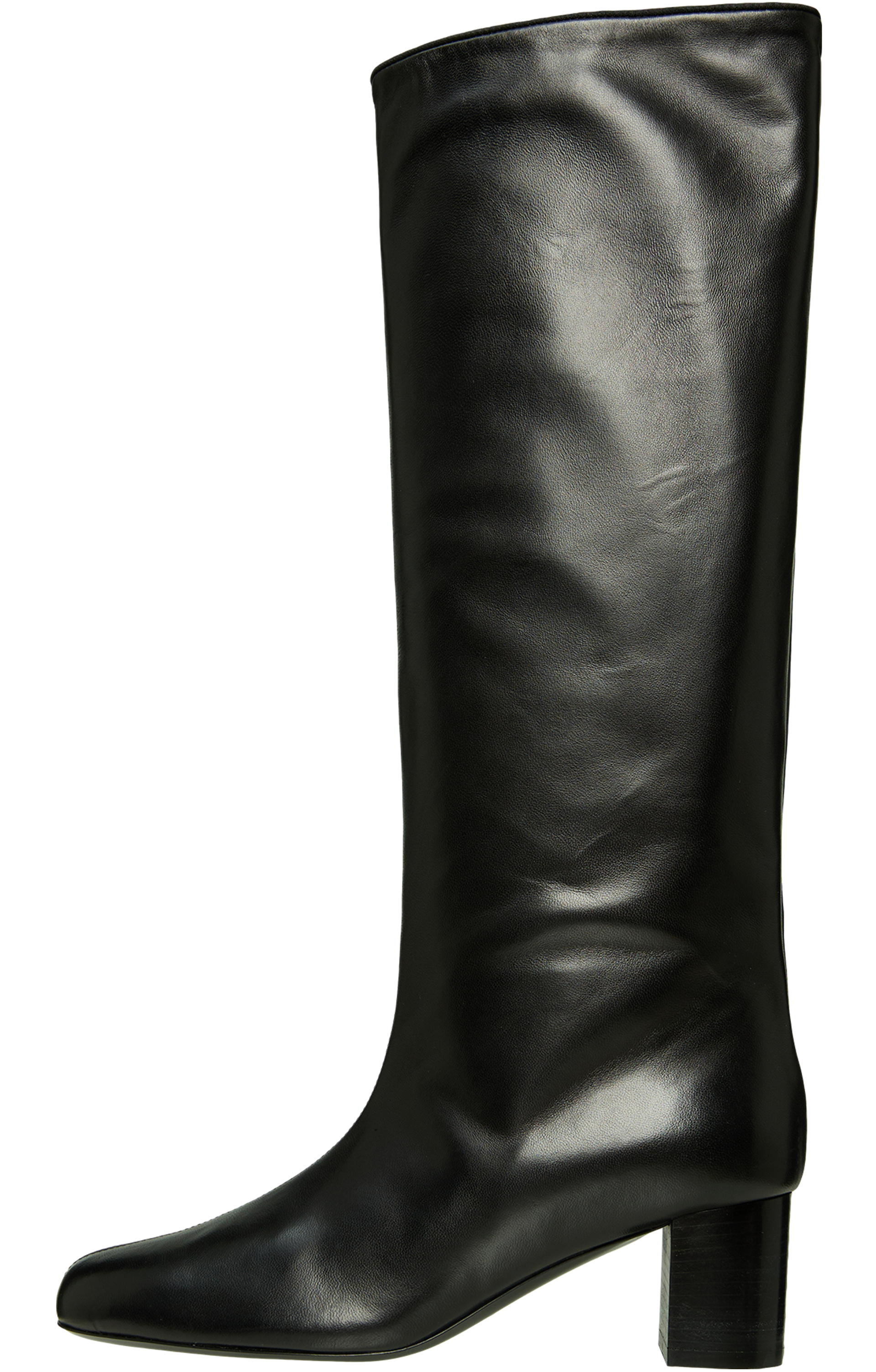 TOTEME Leather boots with a rounded heel