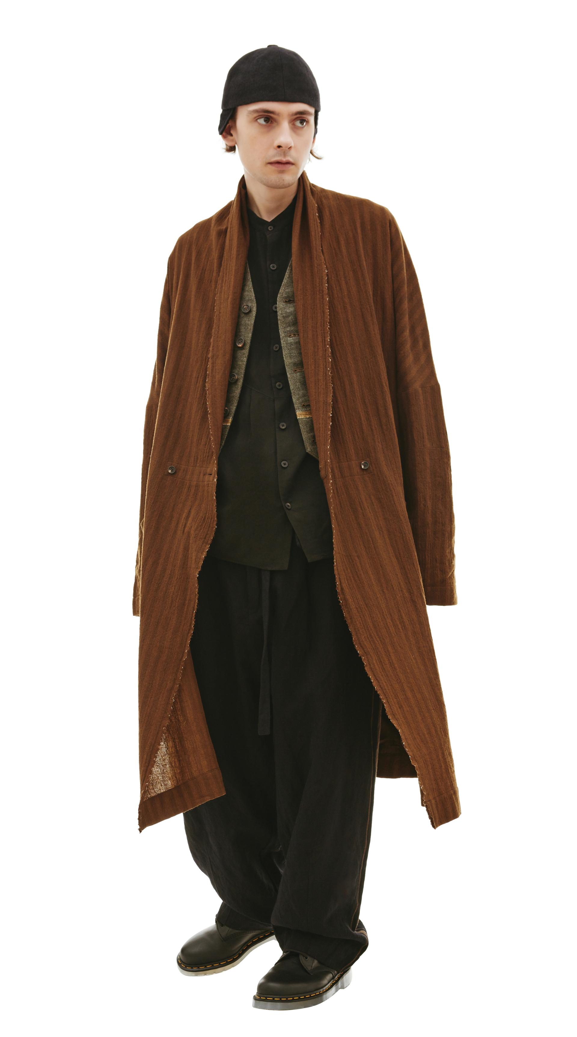 Ziggy Chen Wool loose fit coat