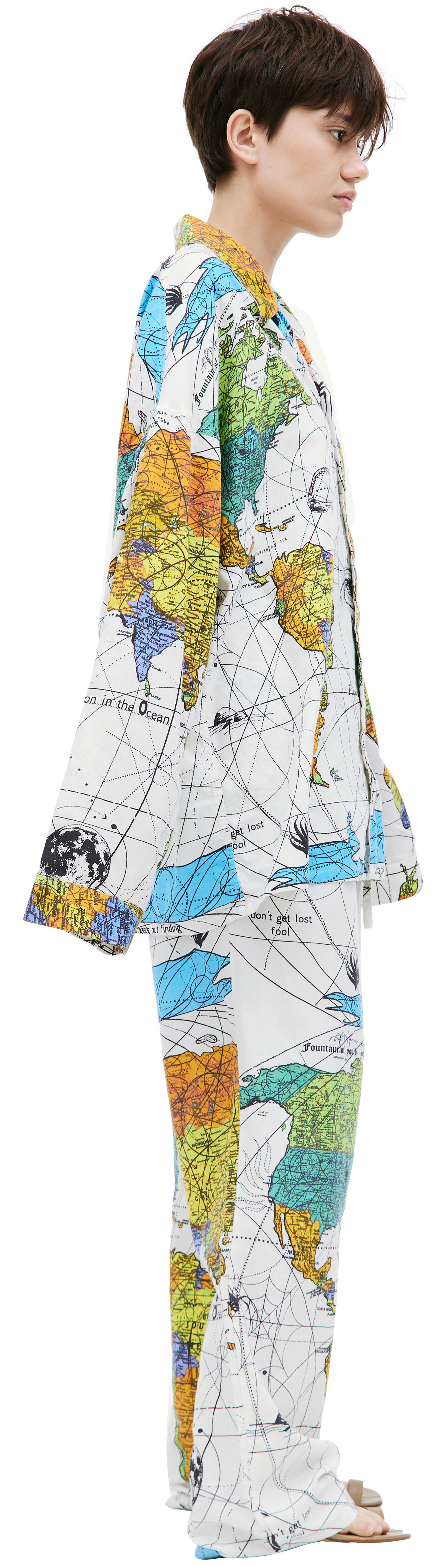 Saint Michael Saint Michael x Dr. Woo world map shirt