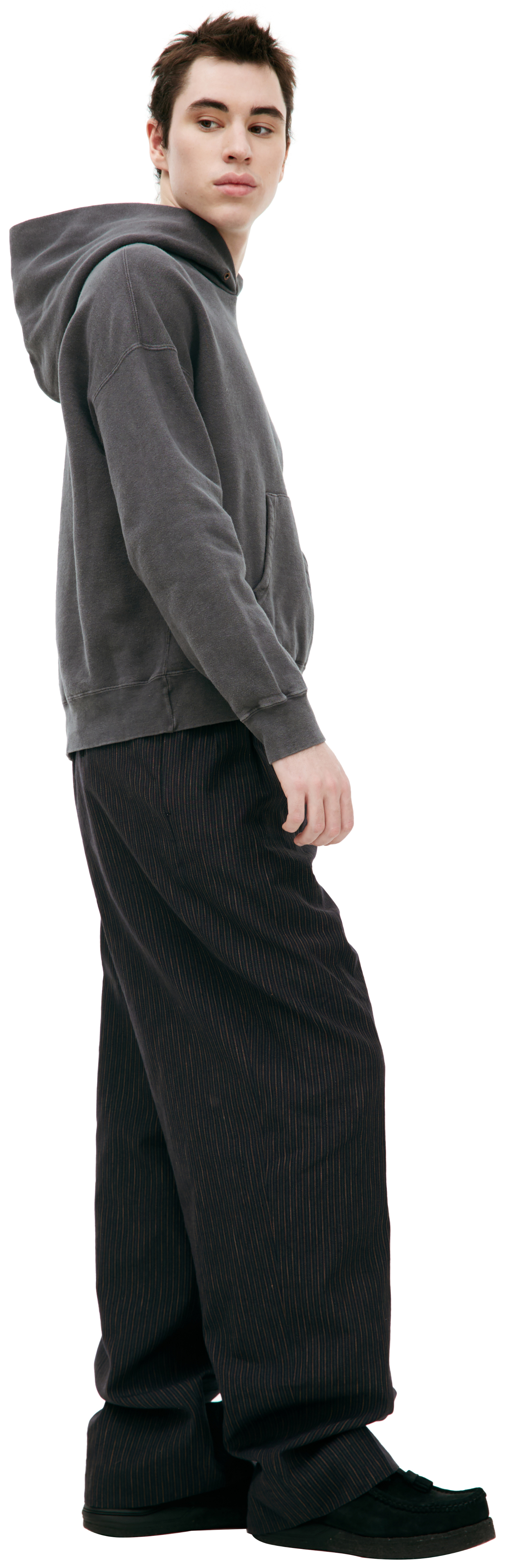 visvim Grey hoodie with patch pocket