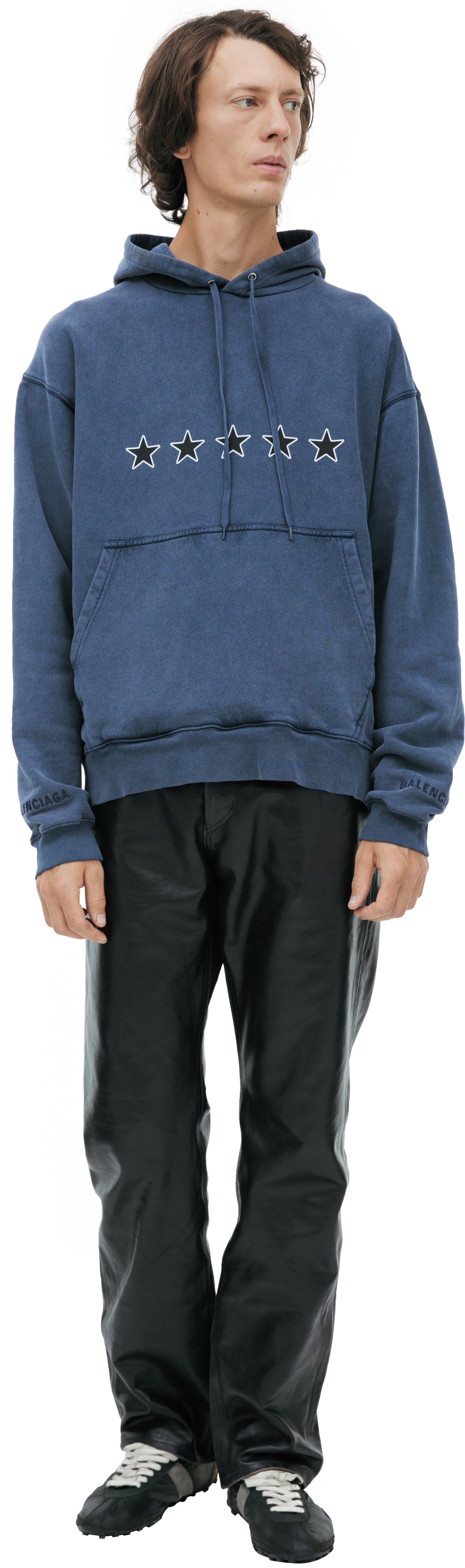 Balenciaga Navy blue hoodie with a print