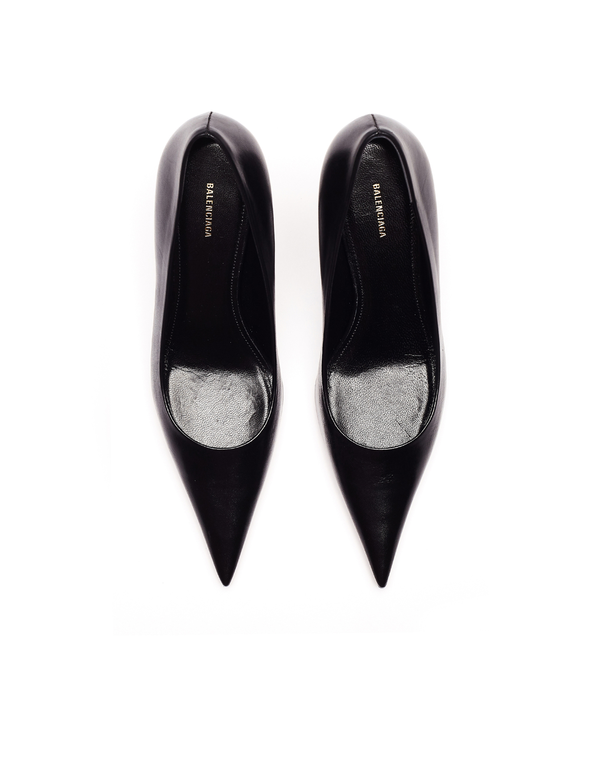 Balenciaga Black Leather Knife Pumps