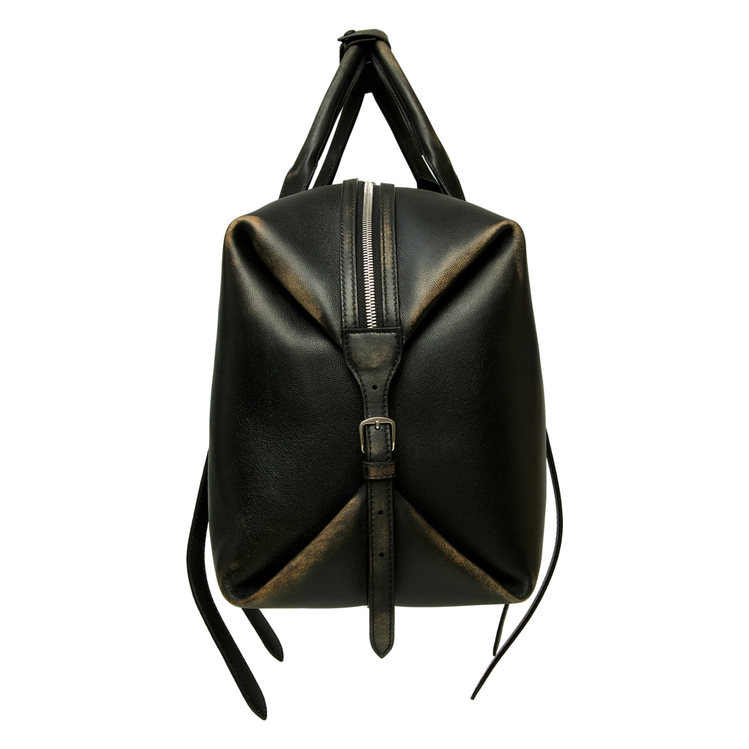 Buy Ann Demeulemeester men black leather bag for $3,630 online on