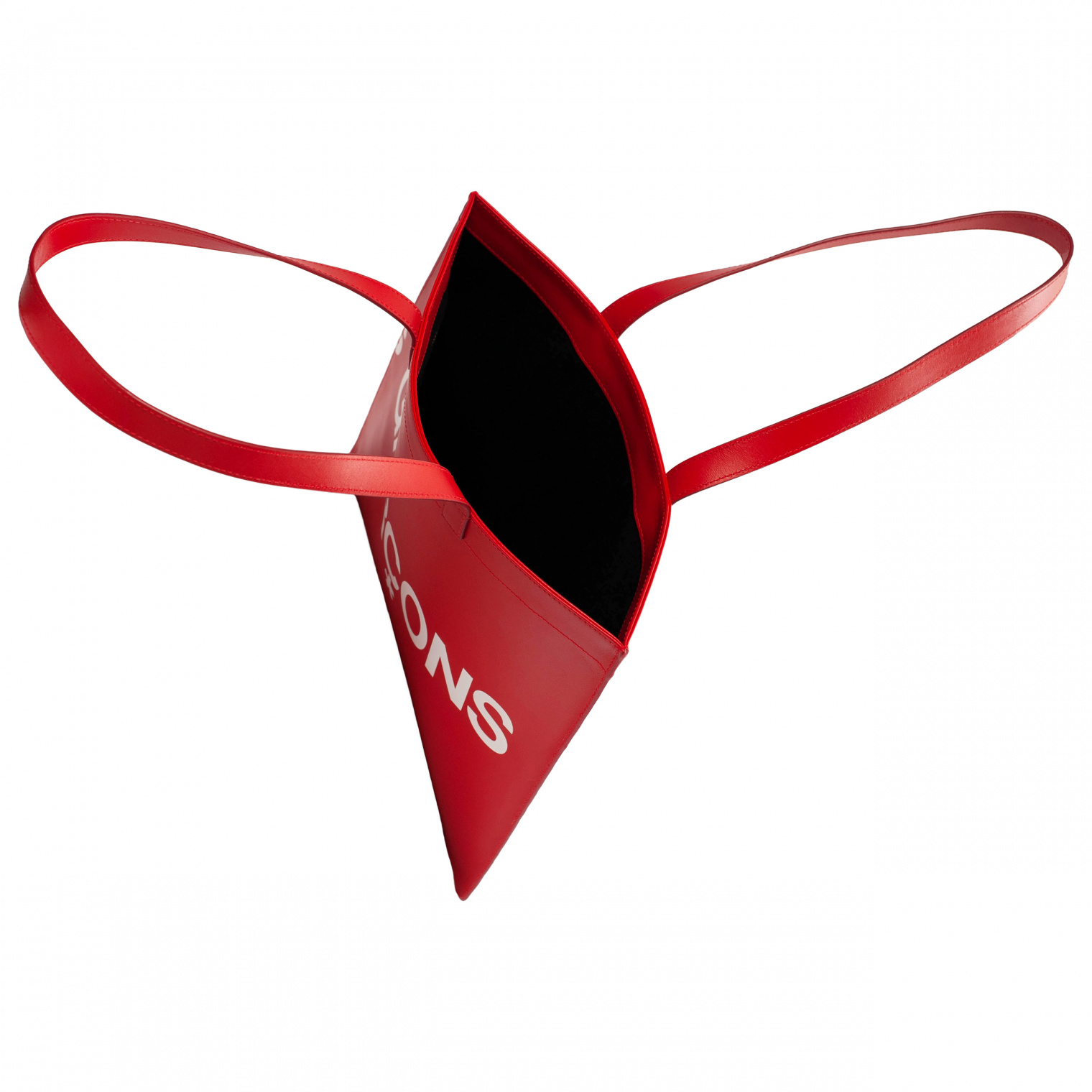Comme des Garcons Wallets Красная кожаная сумка с логотипом