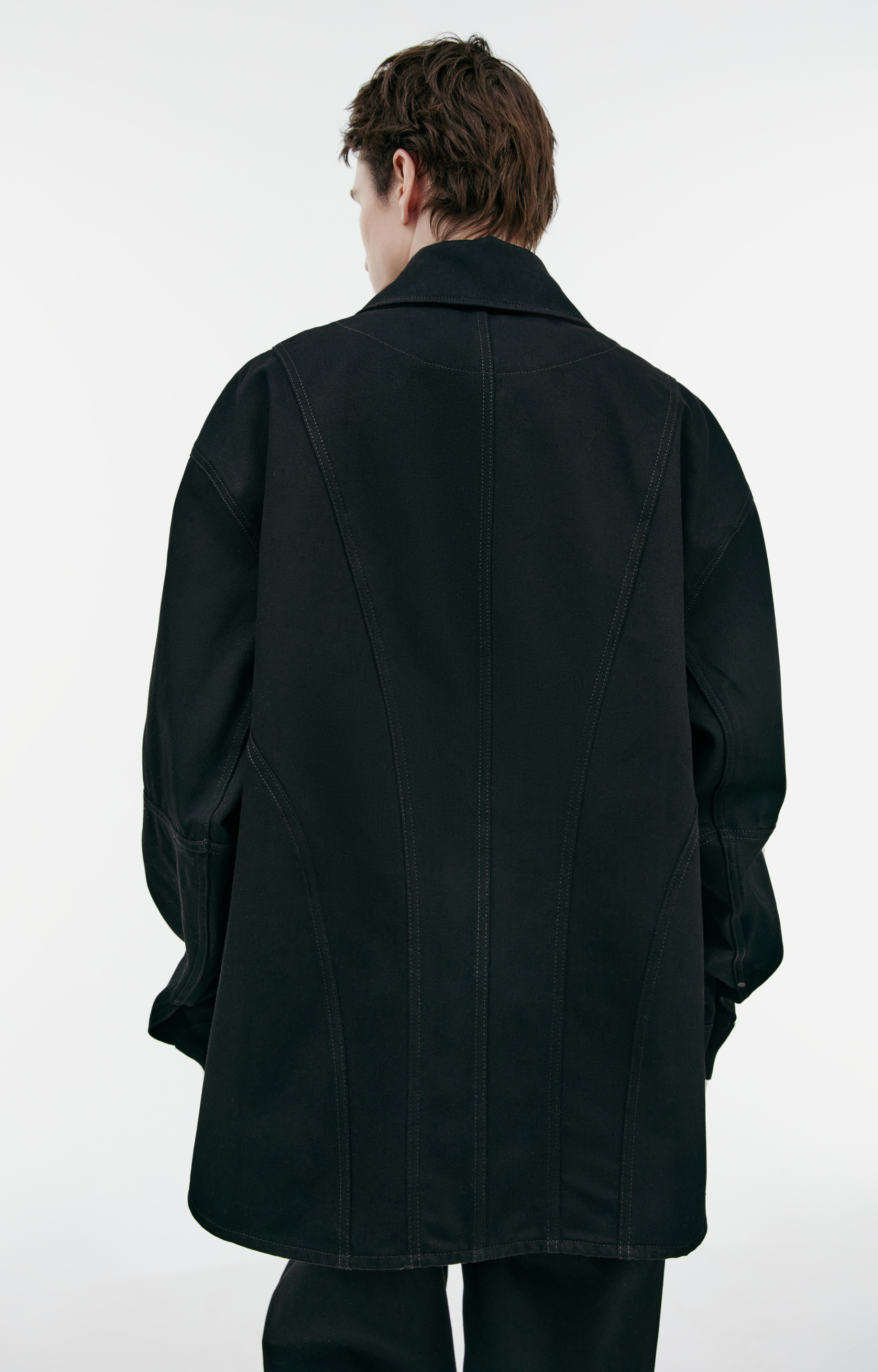 LOUIS GABRIEL NOUCHI Denim jacket with shaped seams