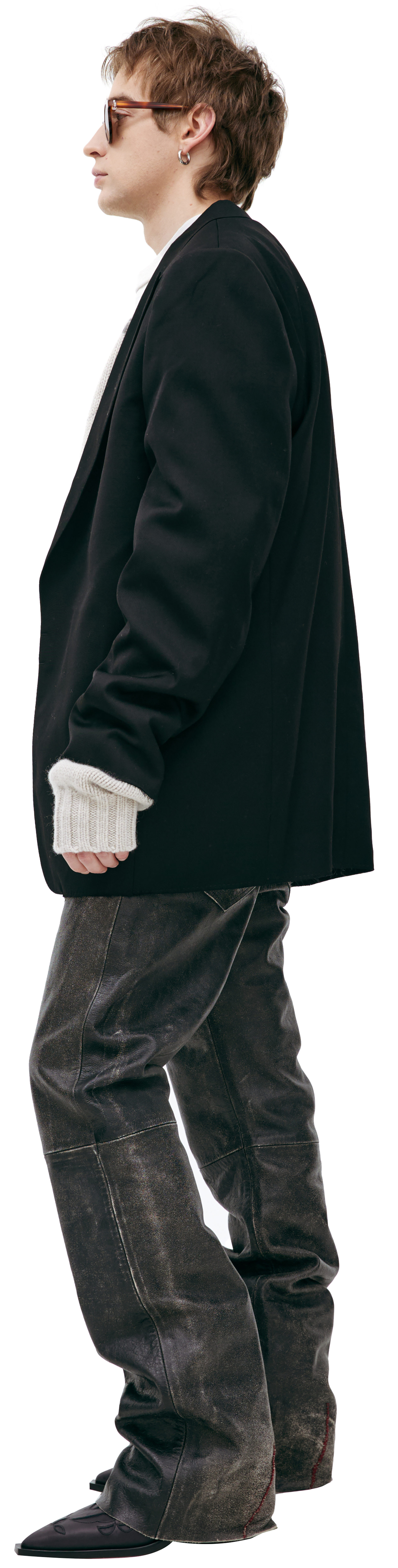 Enfants Riches Déprimés Wool blazer with stitched belt