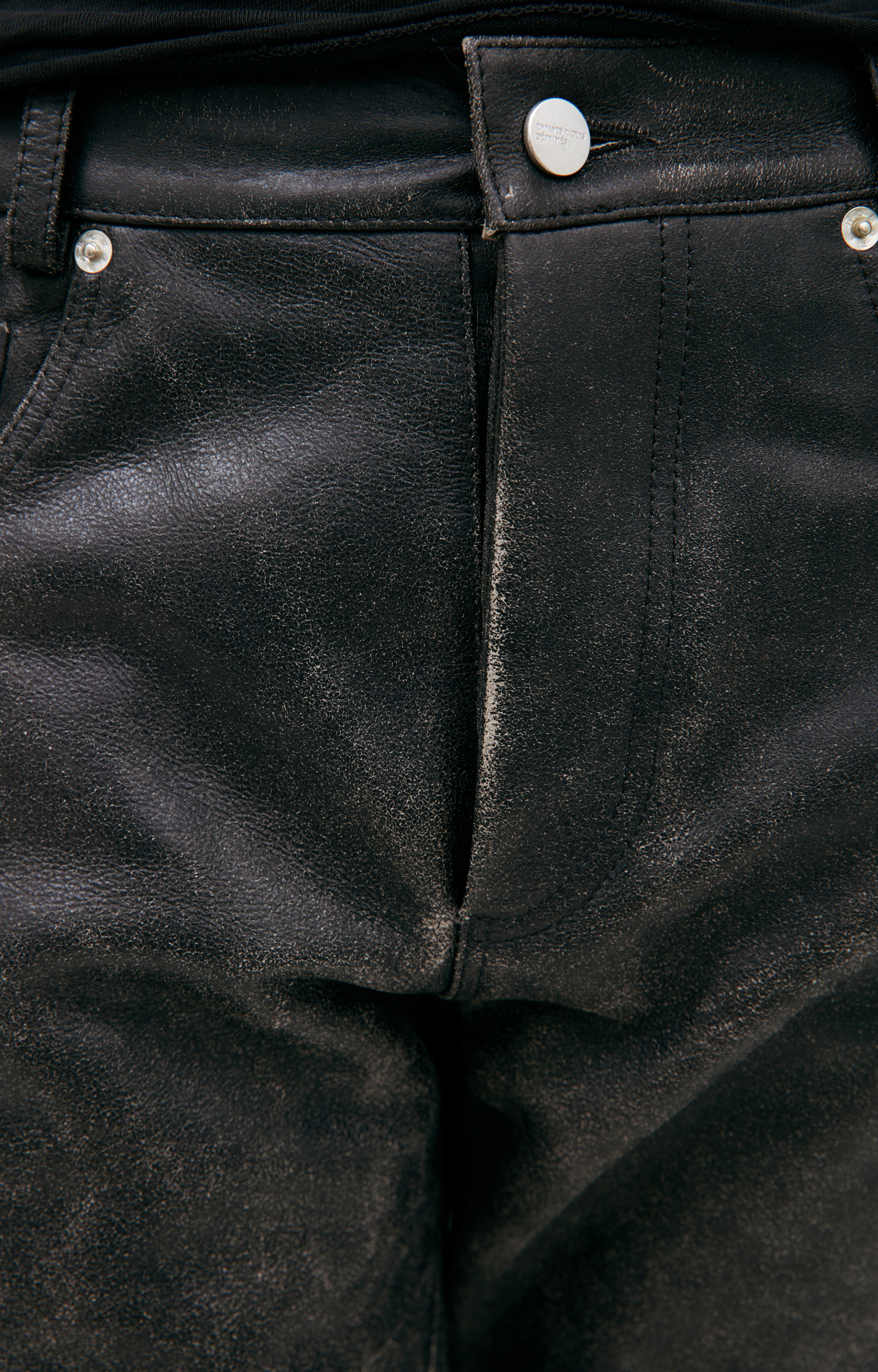 Enfants Riches Déprimés Leather trousers with stitching