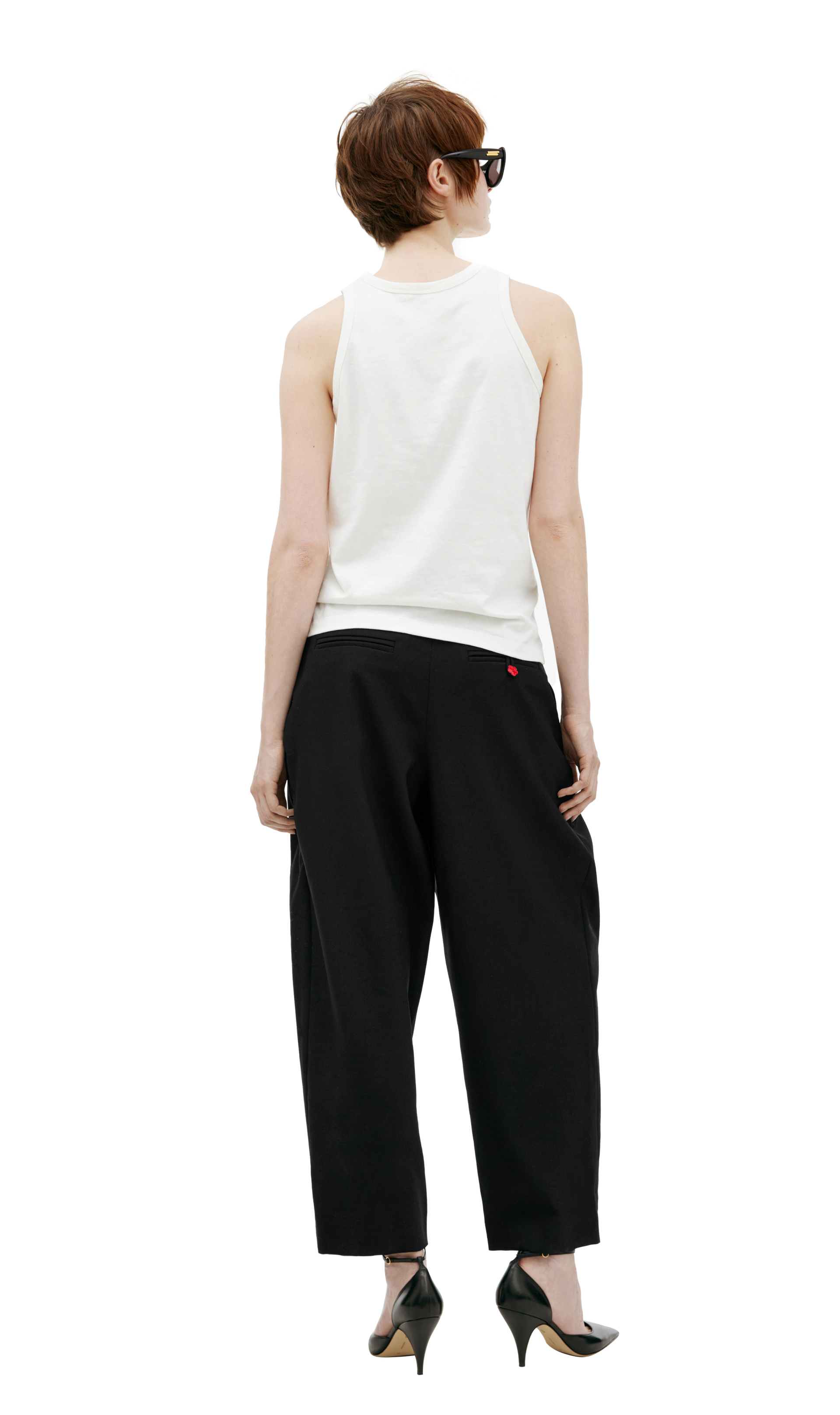 The Row White silk top