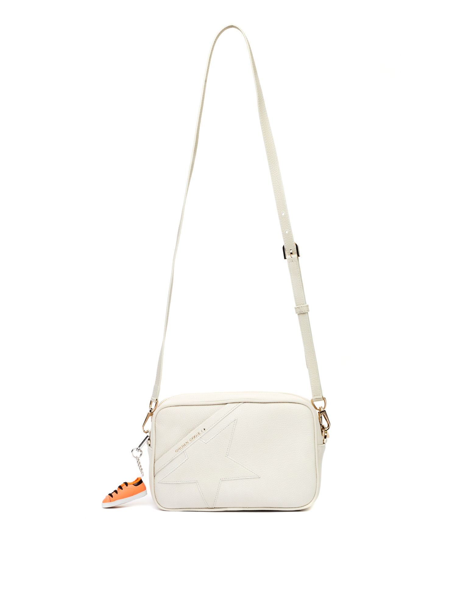 Golden Goose White Leather Star Bag