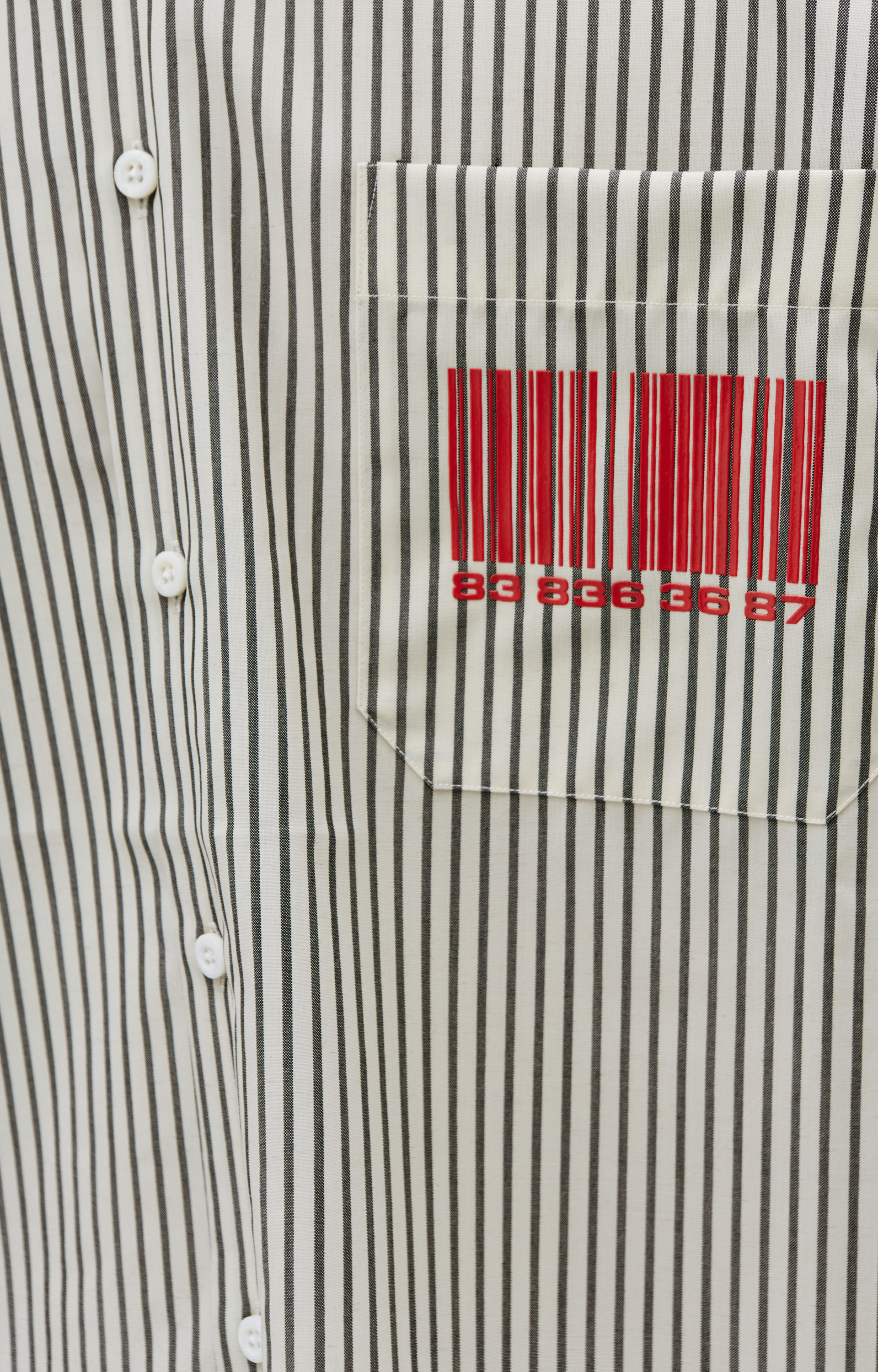 VTMNTS Striped barcode shirt