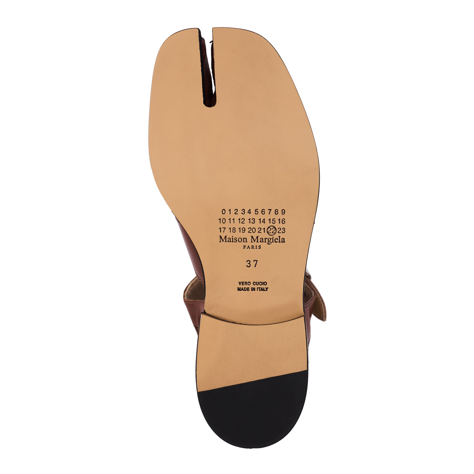 Maison Margiela Brown Leather Tabi Sandals