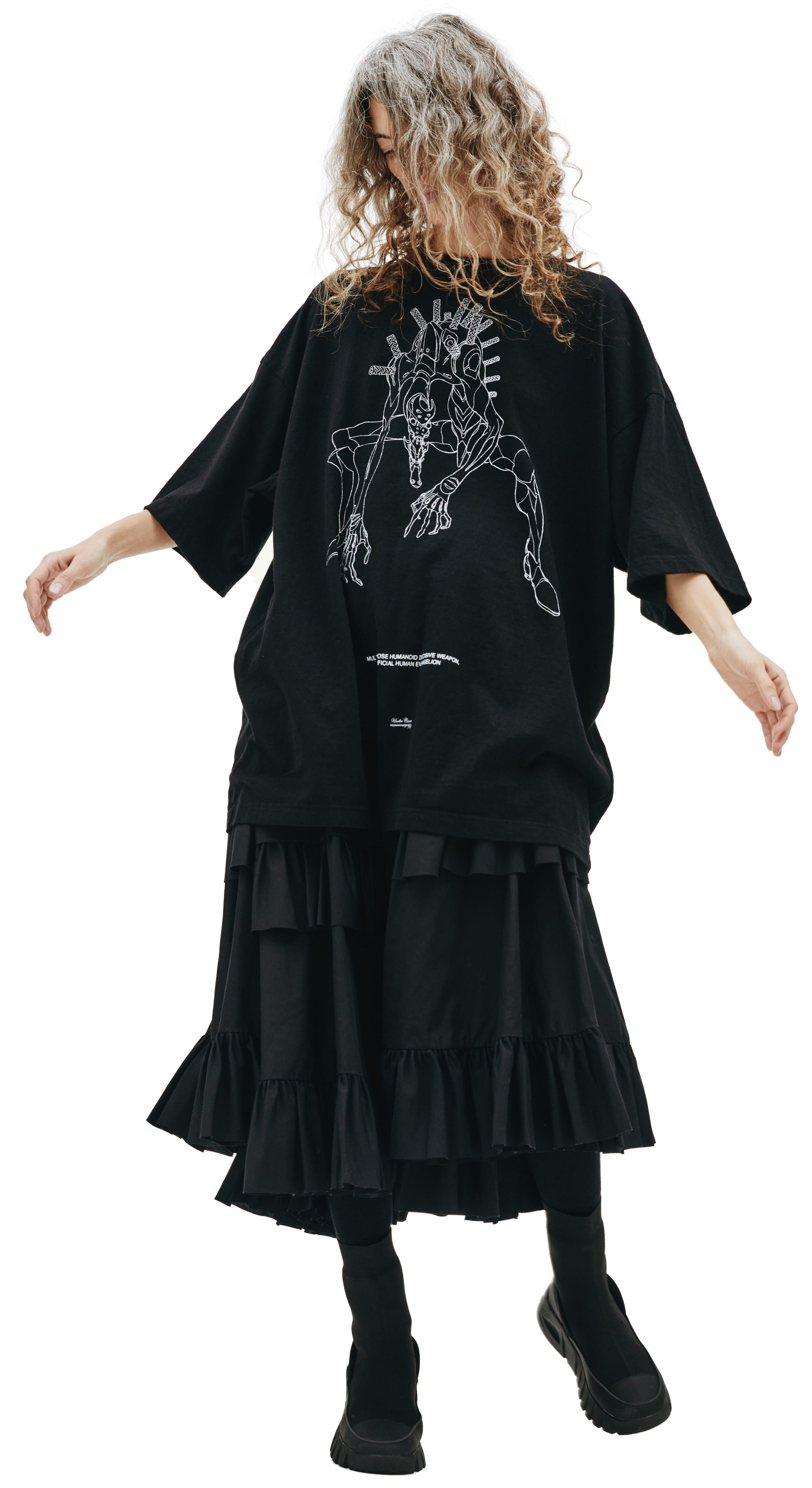 Undercover Black t-shirt Eva Unit 02