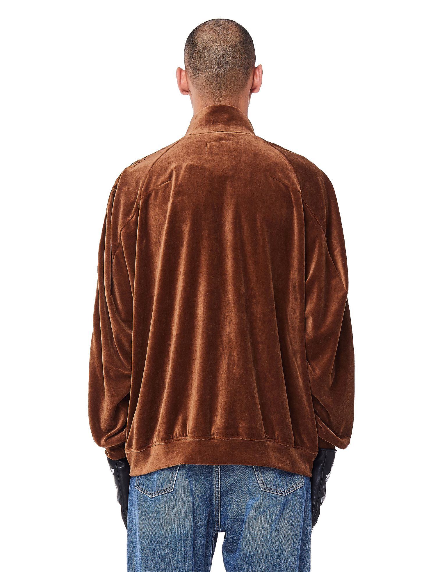 Doublet Brown Embroidered Velour Jacket