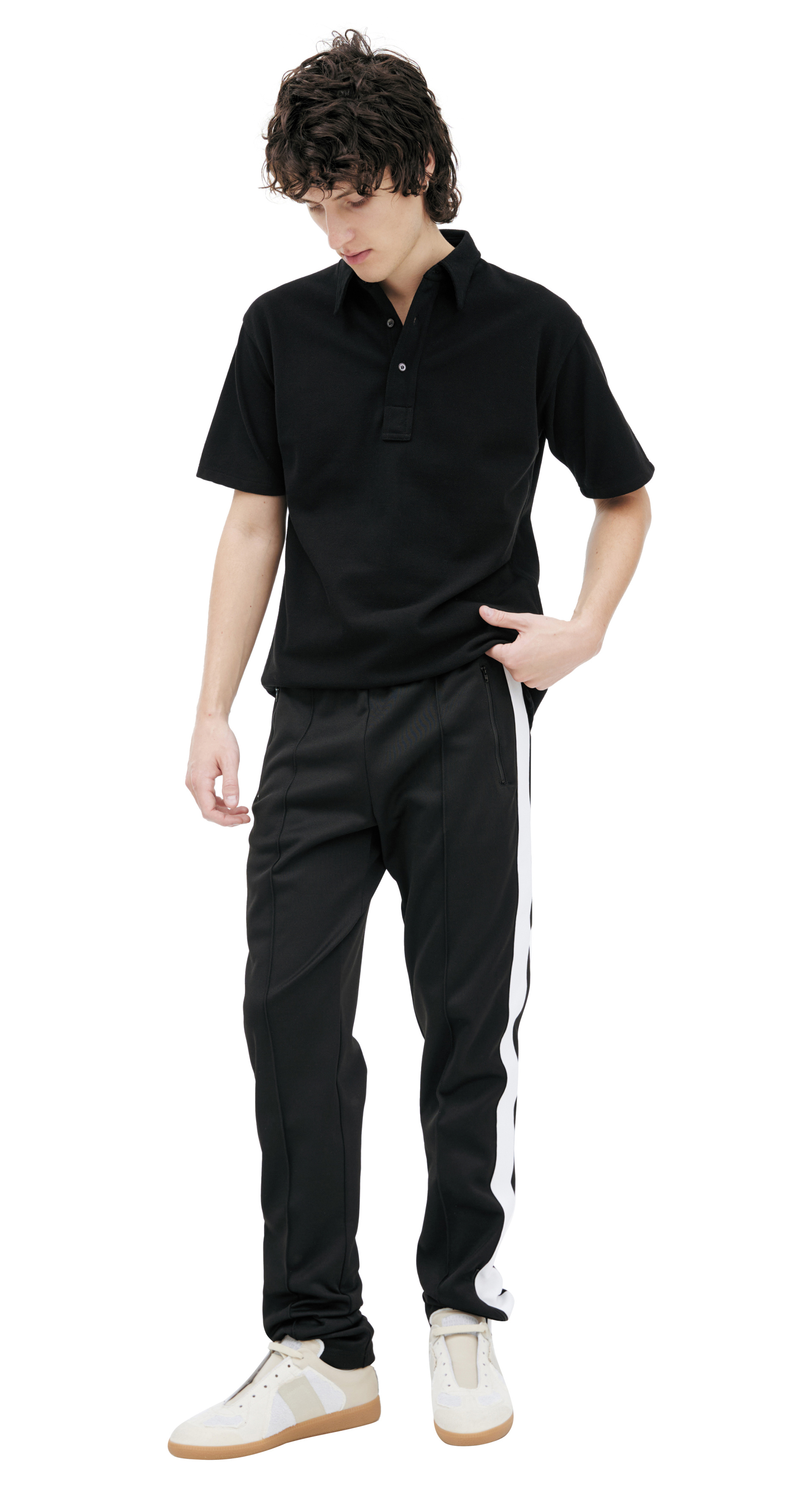 Buy Doublet men brown silk & cotton jumpsuit coat for $774